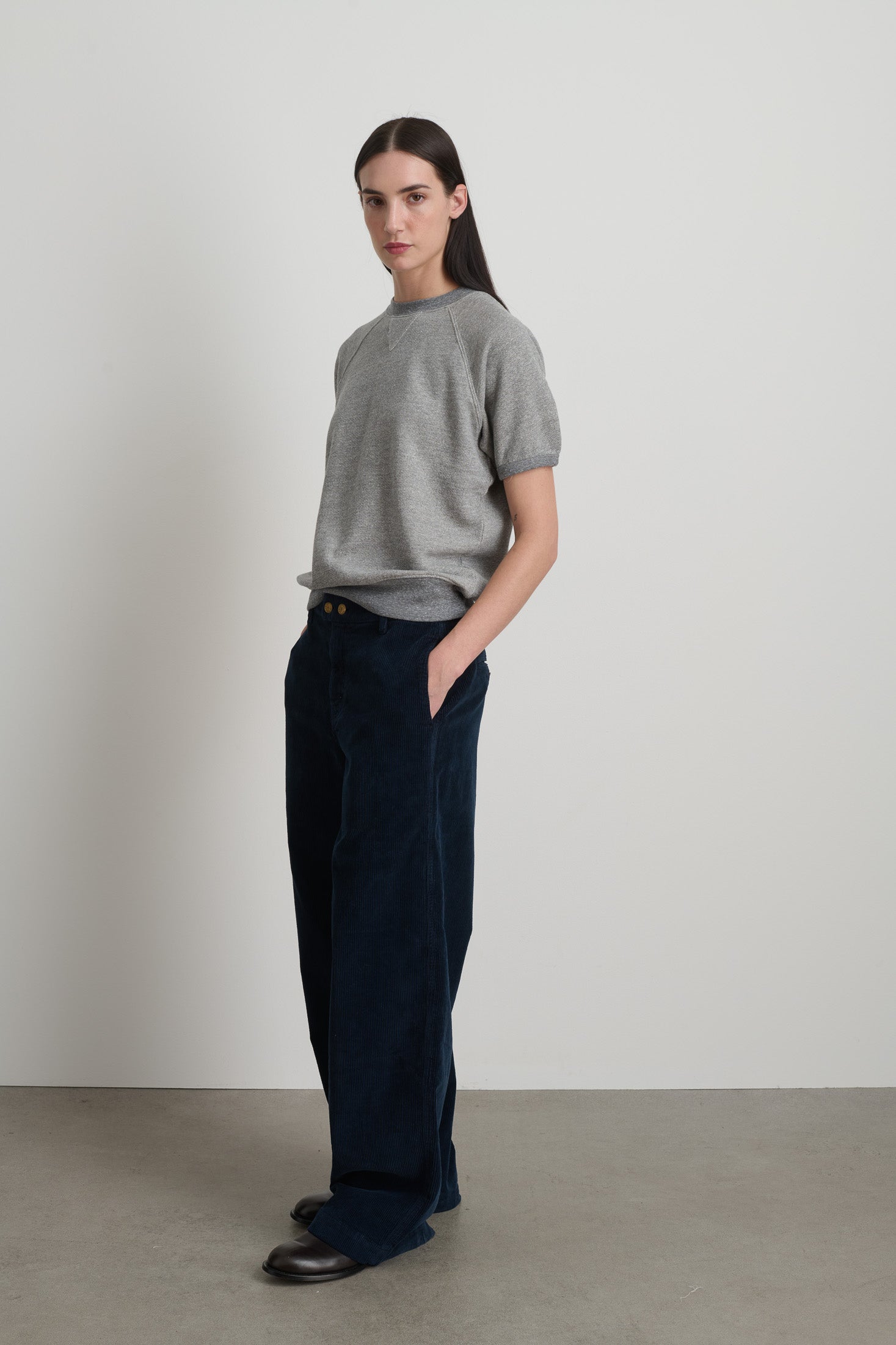 Short Sleeve Sweatshirt Heather Grey