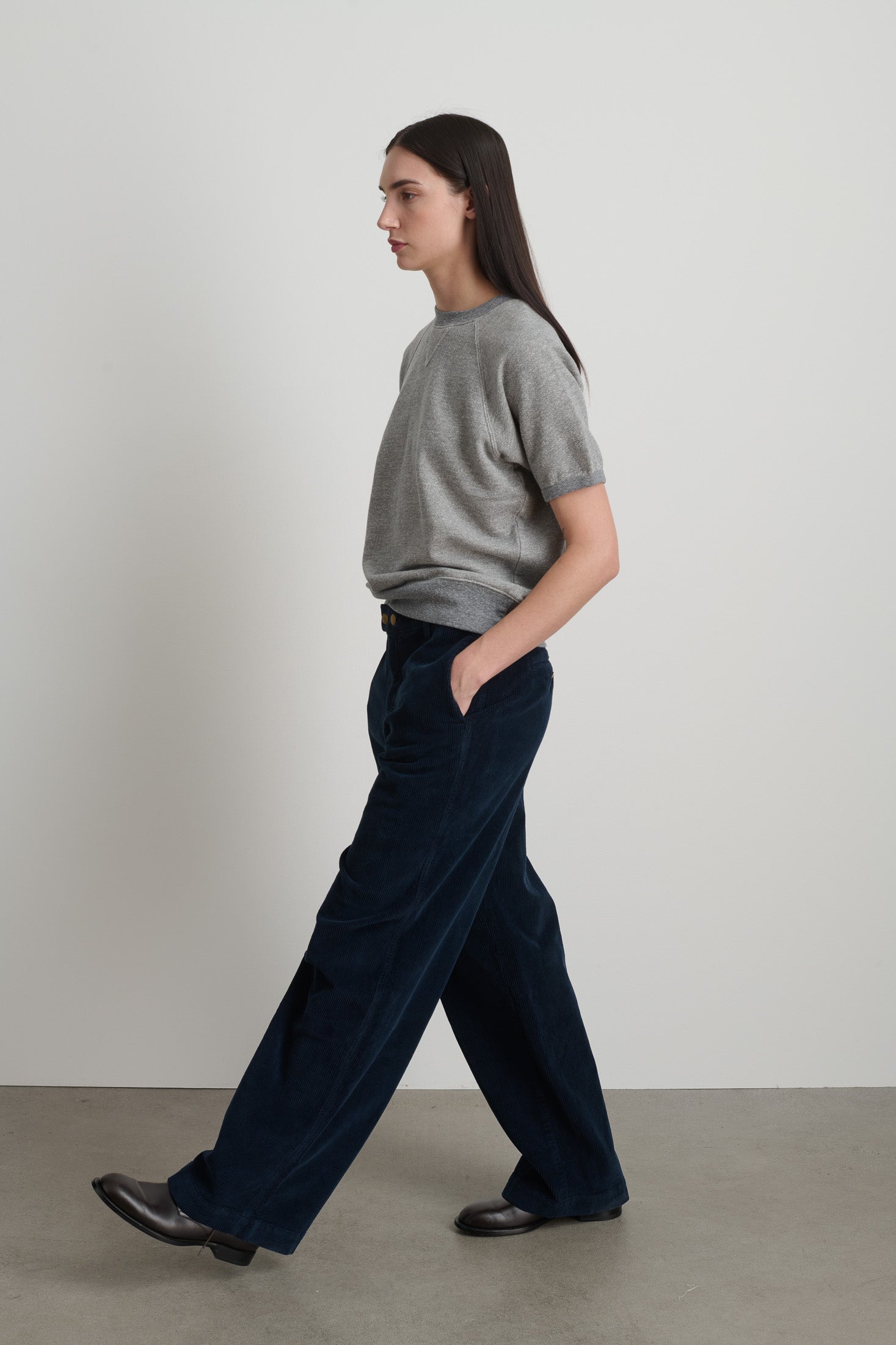 Short Sleeve Sweatshirt Heather Grey