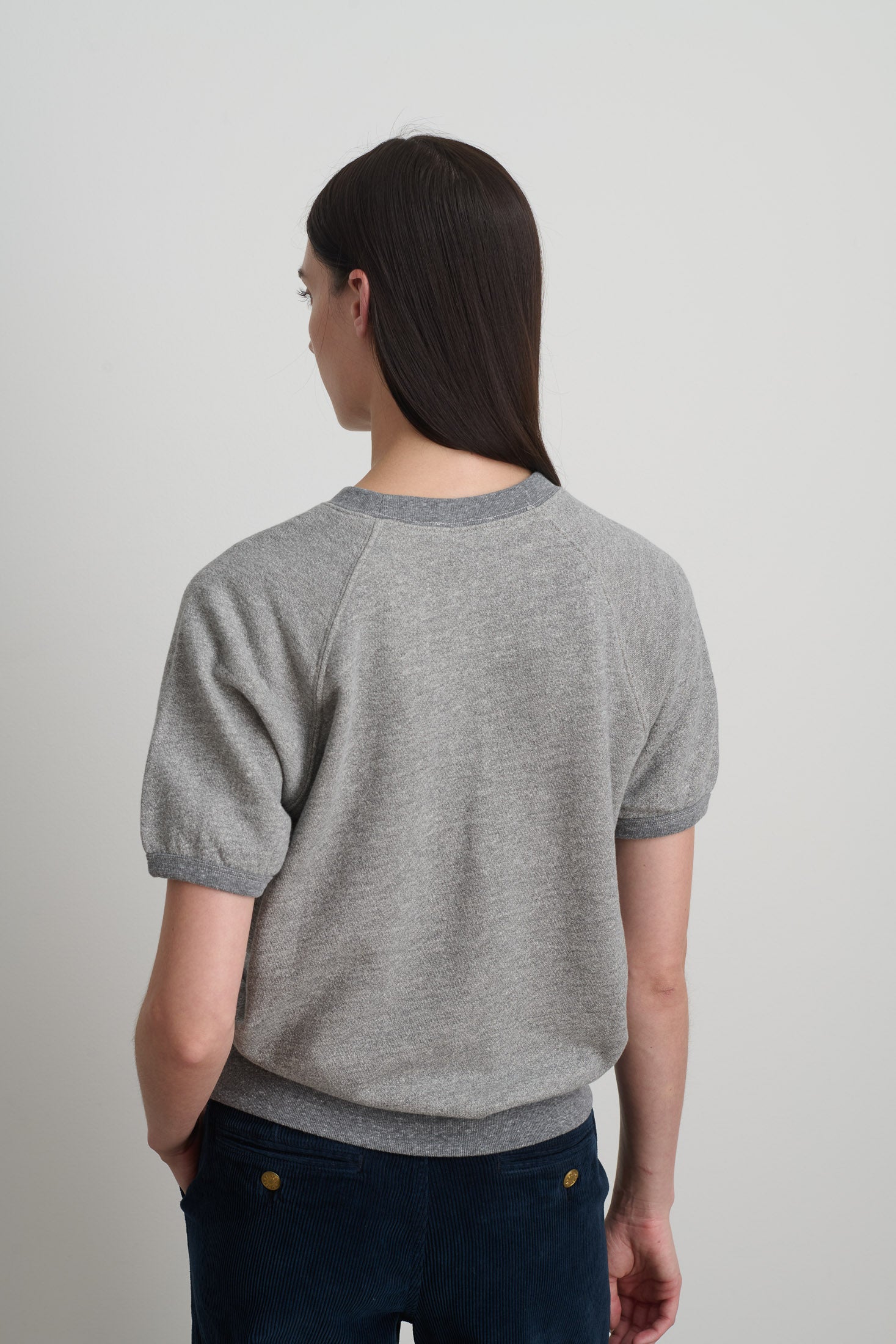 Short Sleeve Sweatshirt Heather Grey