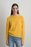 Basket Weave Crewneck Mango