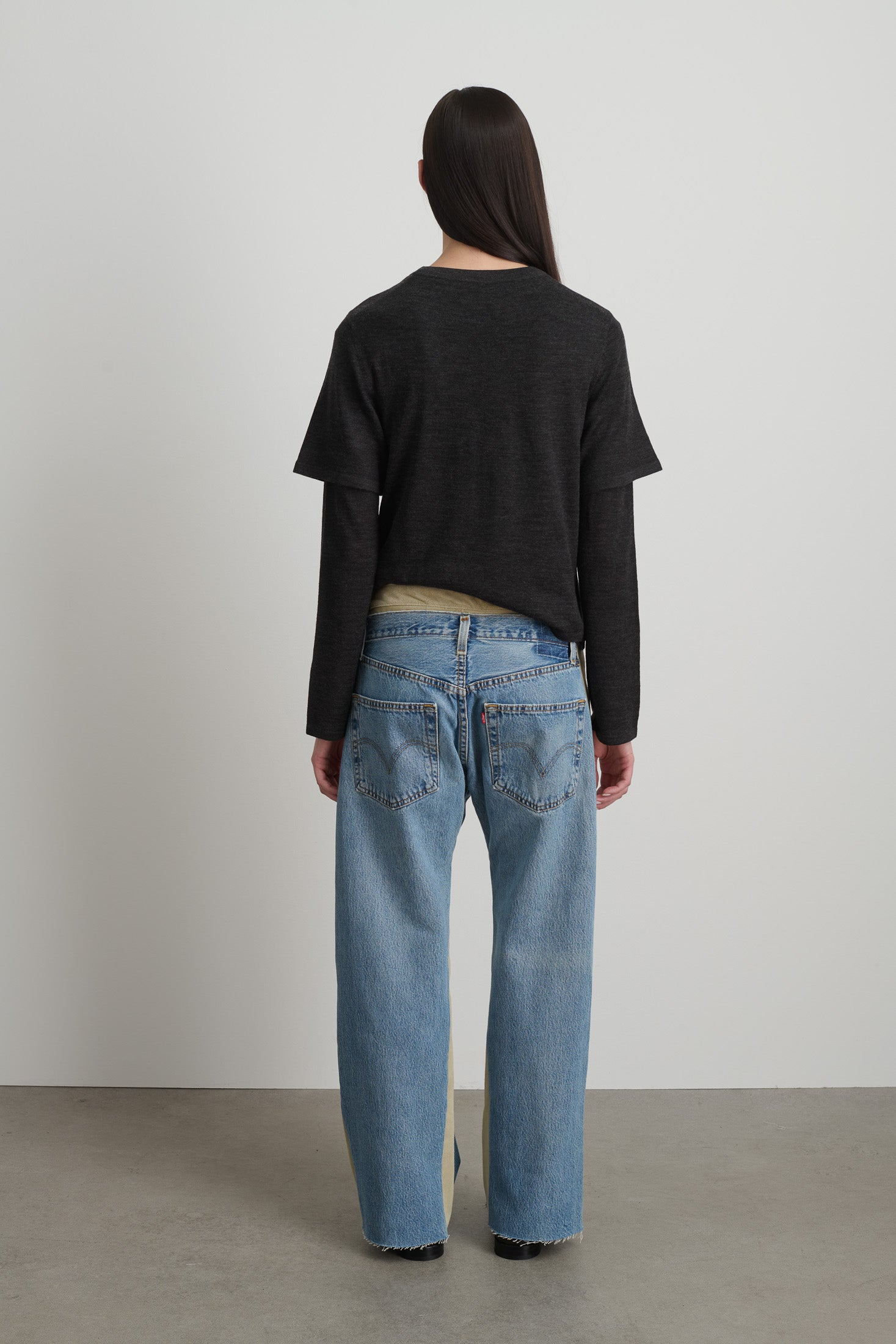Double Waistband Rework Vintage Indigo / Suede
