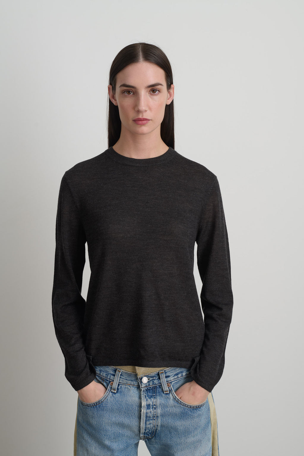 Classic Crewneck Pullover Charcoal
