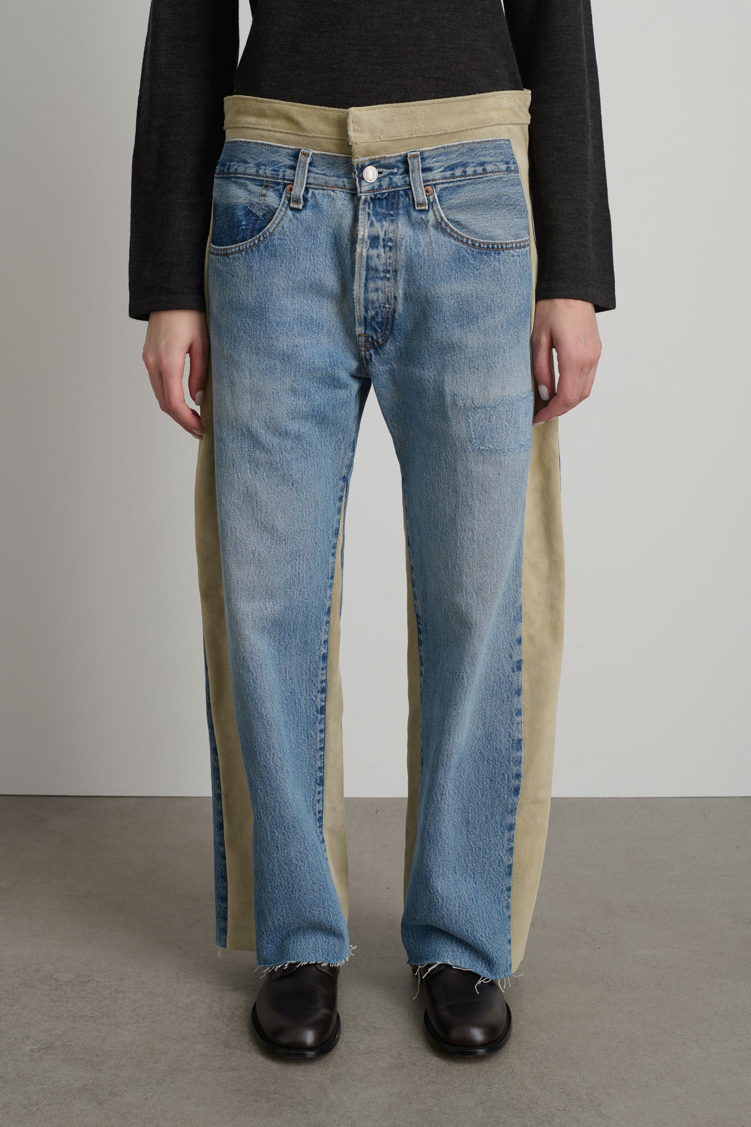 Double Waistband Rework Vintage Indigo / Suede