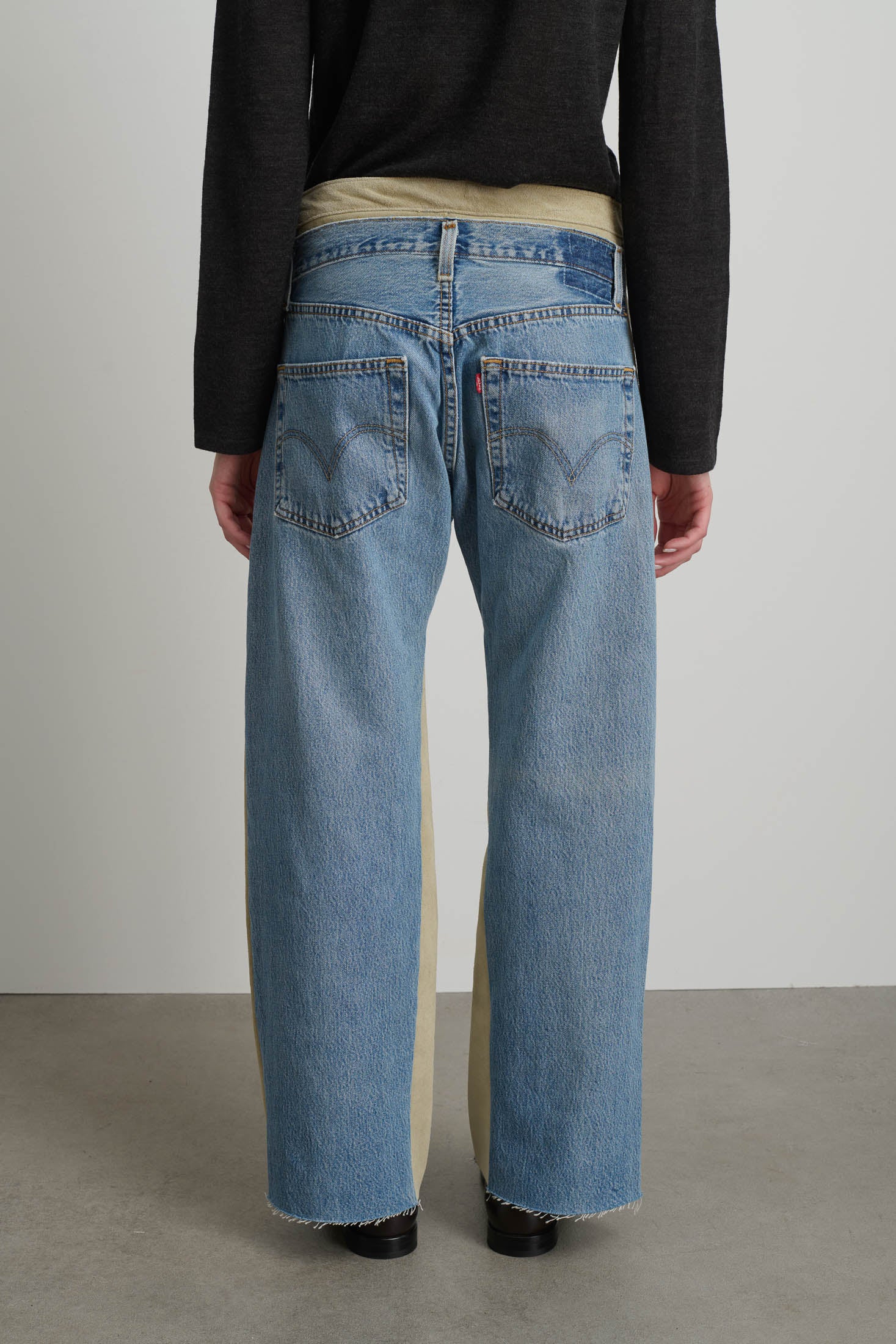 Double Waistband Rework Vintage Indigo / Suede