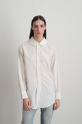 Louisa Shirt White Poplin w/ Tatted Lace