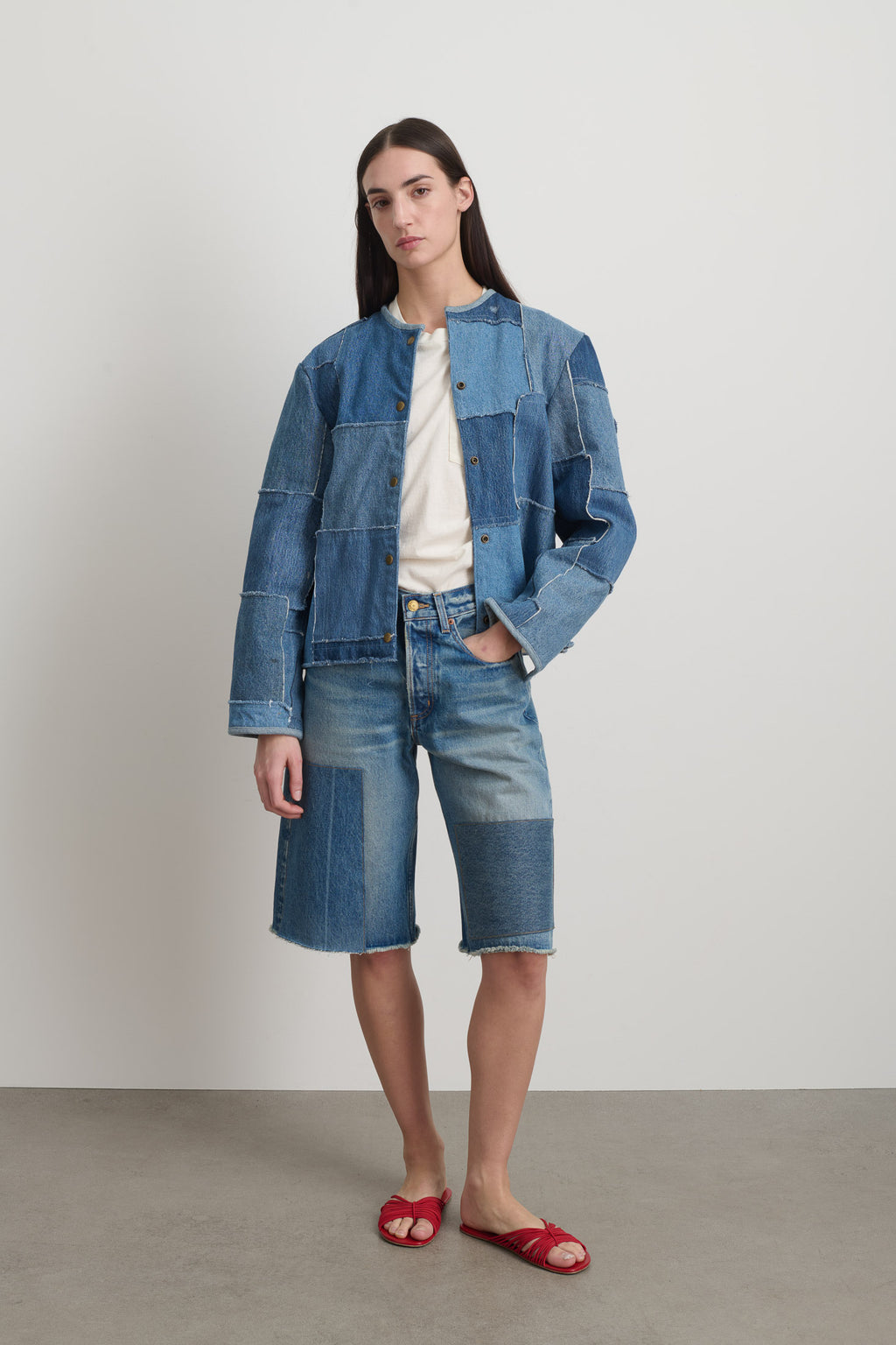 Madras Jacket Rework Vintage Indigo