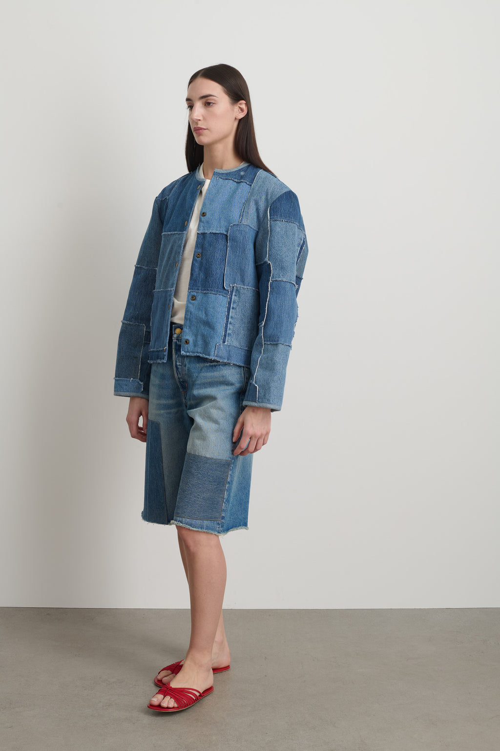 Madras Jacket Rework Vintage Indigo