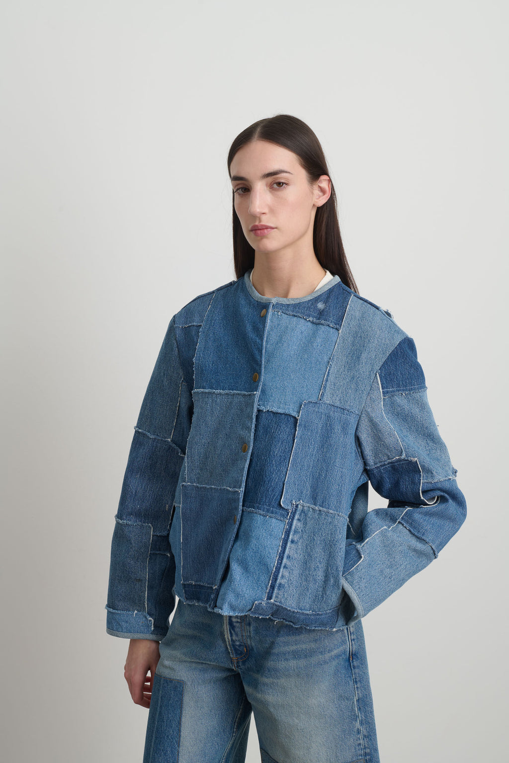 Madras Jacket Rework Vintage Indigo
