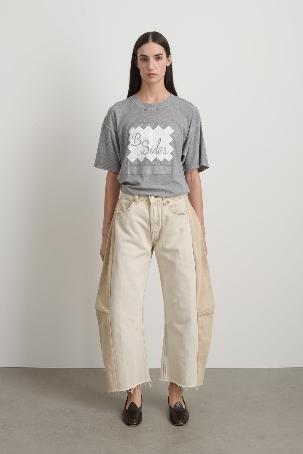 Vintage Lasso Jean Slouch Crop Ecru