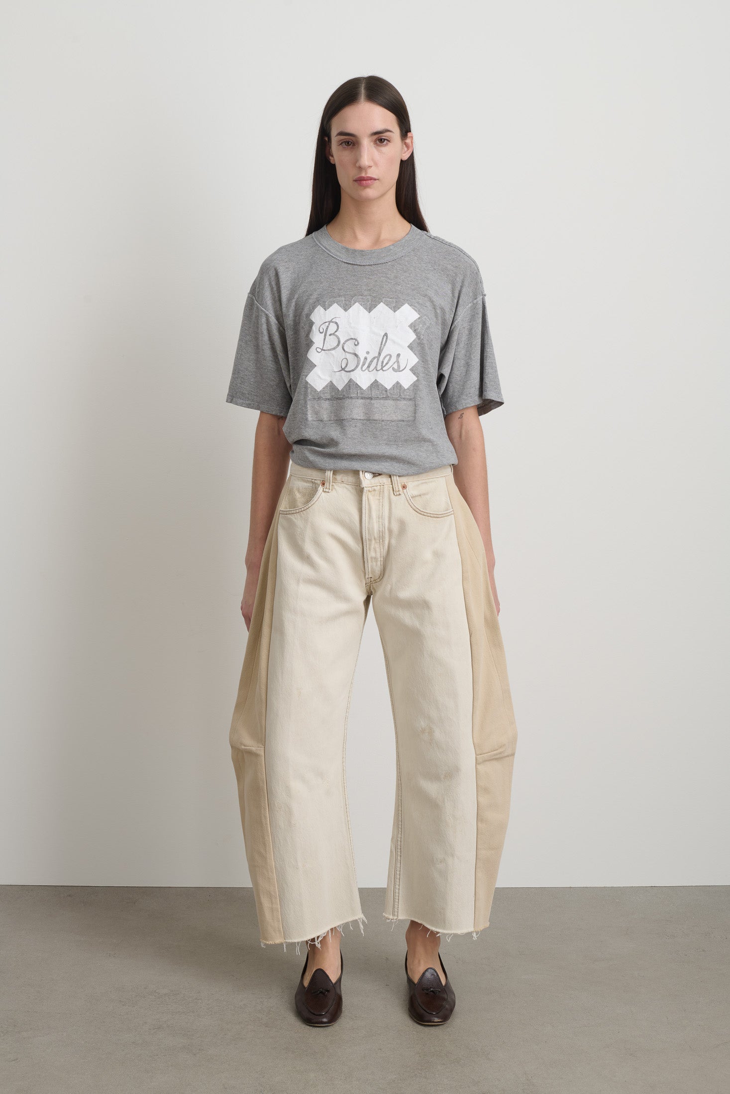 Vintage Lasso Jean Slouch Crop Ecru