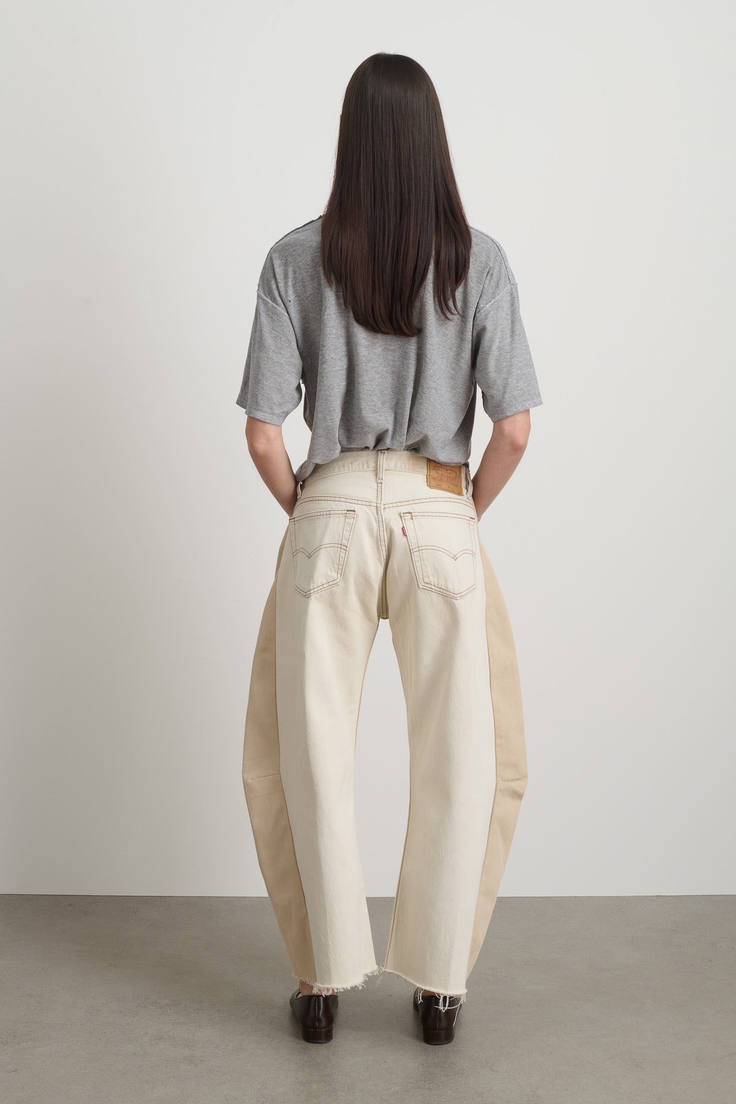 Vintage Lasso Jean Slouch Crop Ecru