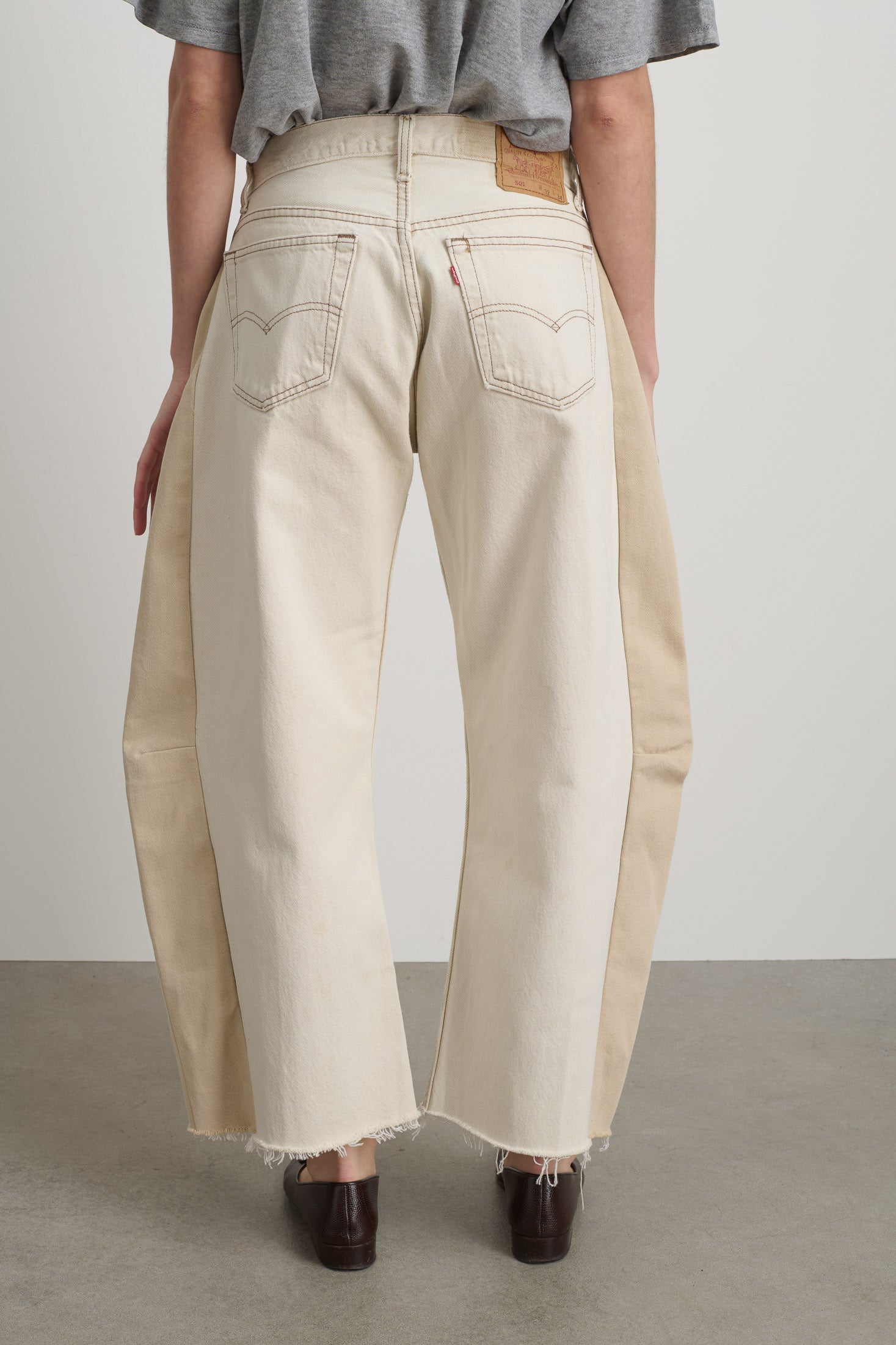 Vintage Lasso Jean Slouch Crop Ecru