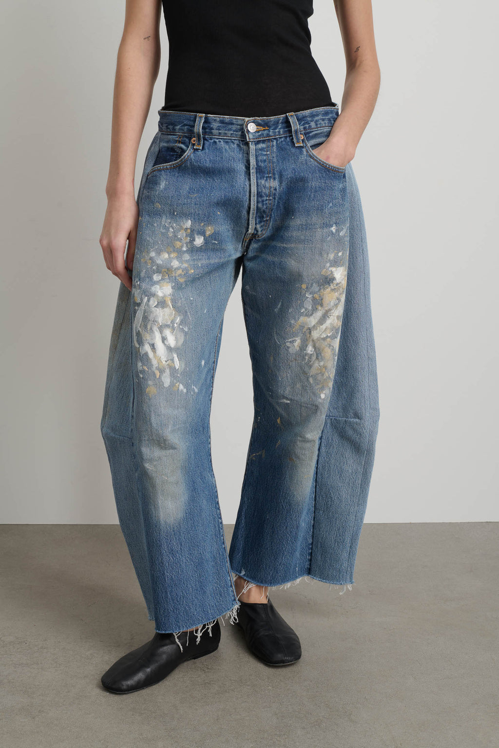 Vintage Lasso Jean Classic Indigo Hand Painted