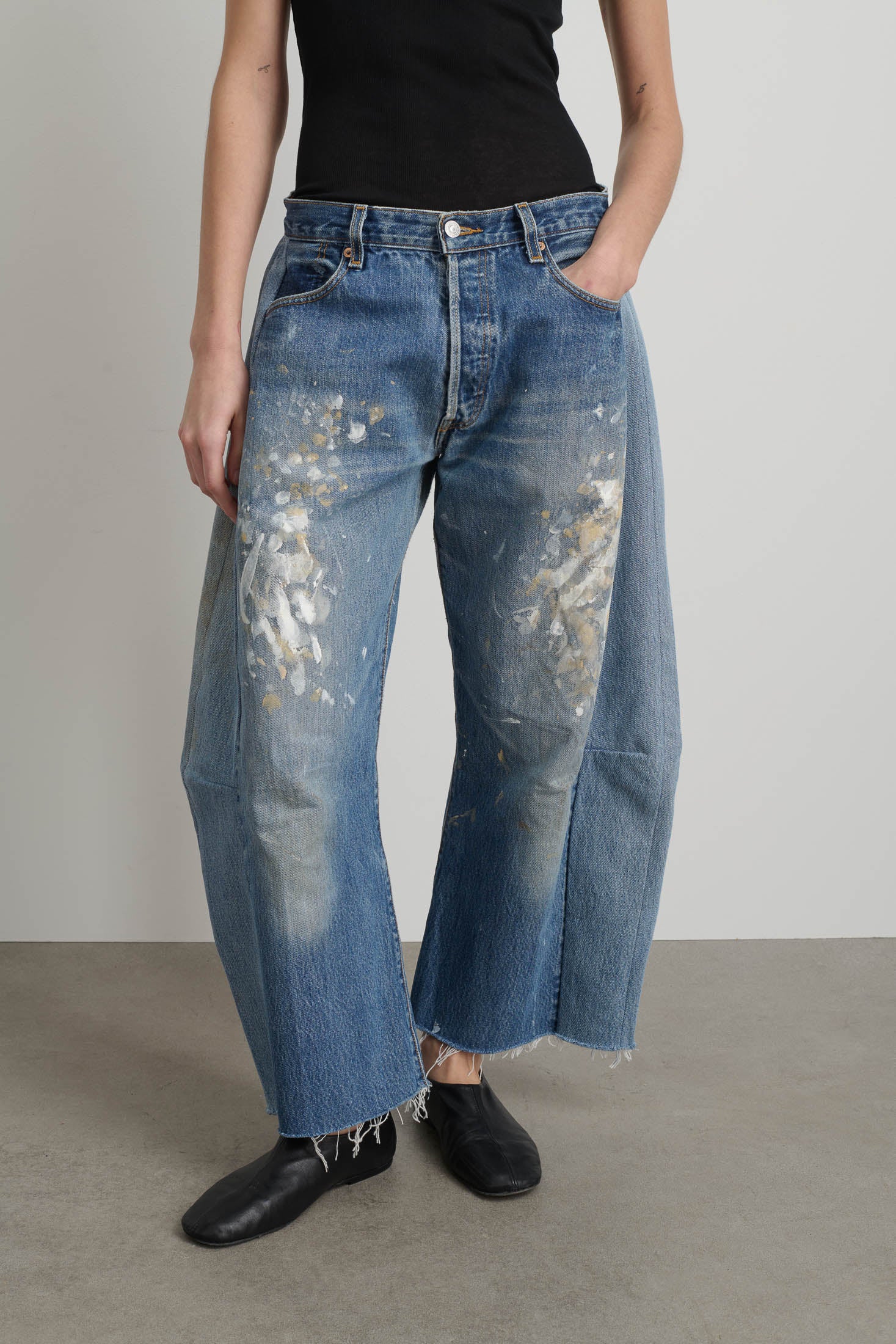 Vintage Lasso Jean Classic Indigo Hand Painted