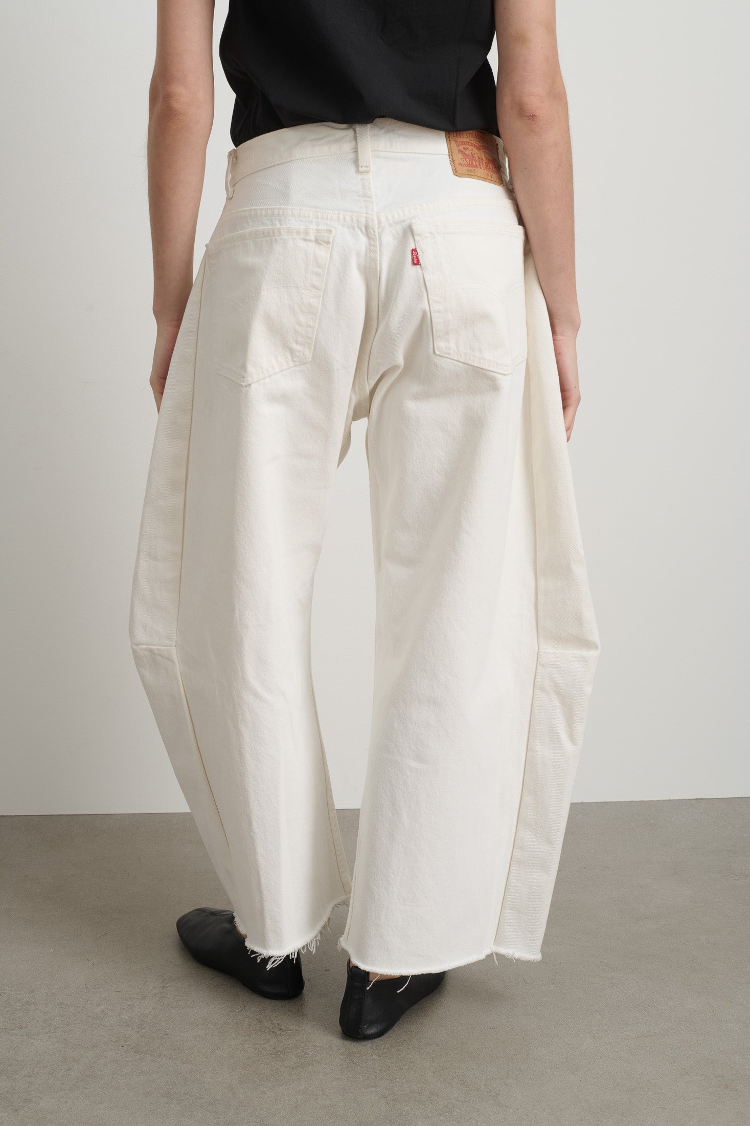Vintage Lasso Jean Slouch Crop Vintage White