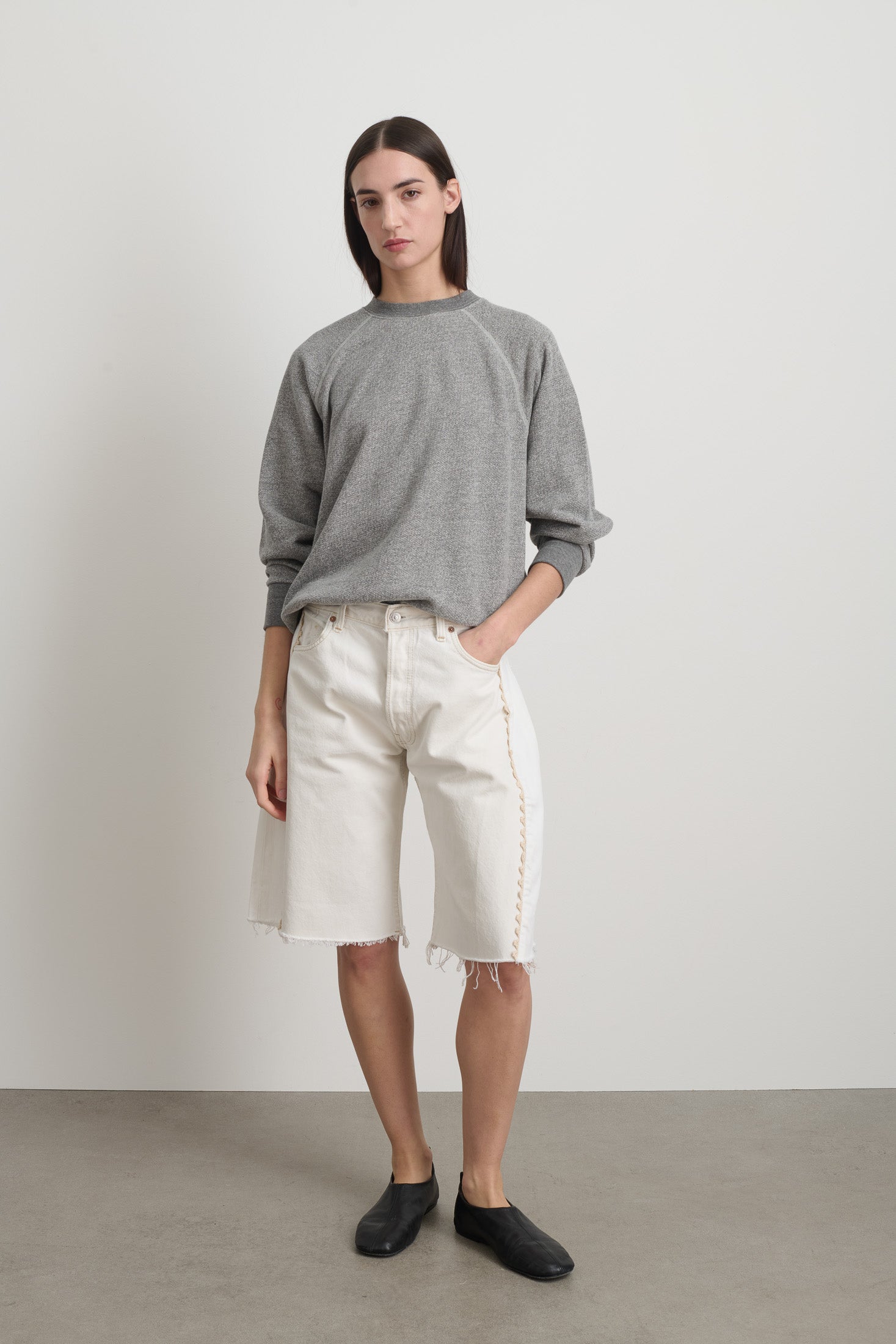 Vintage Lasso Jean Short Vintage White Hand Tatted Lace