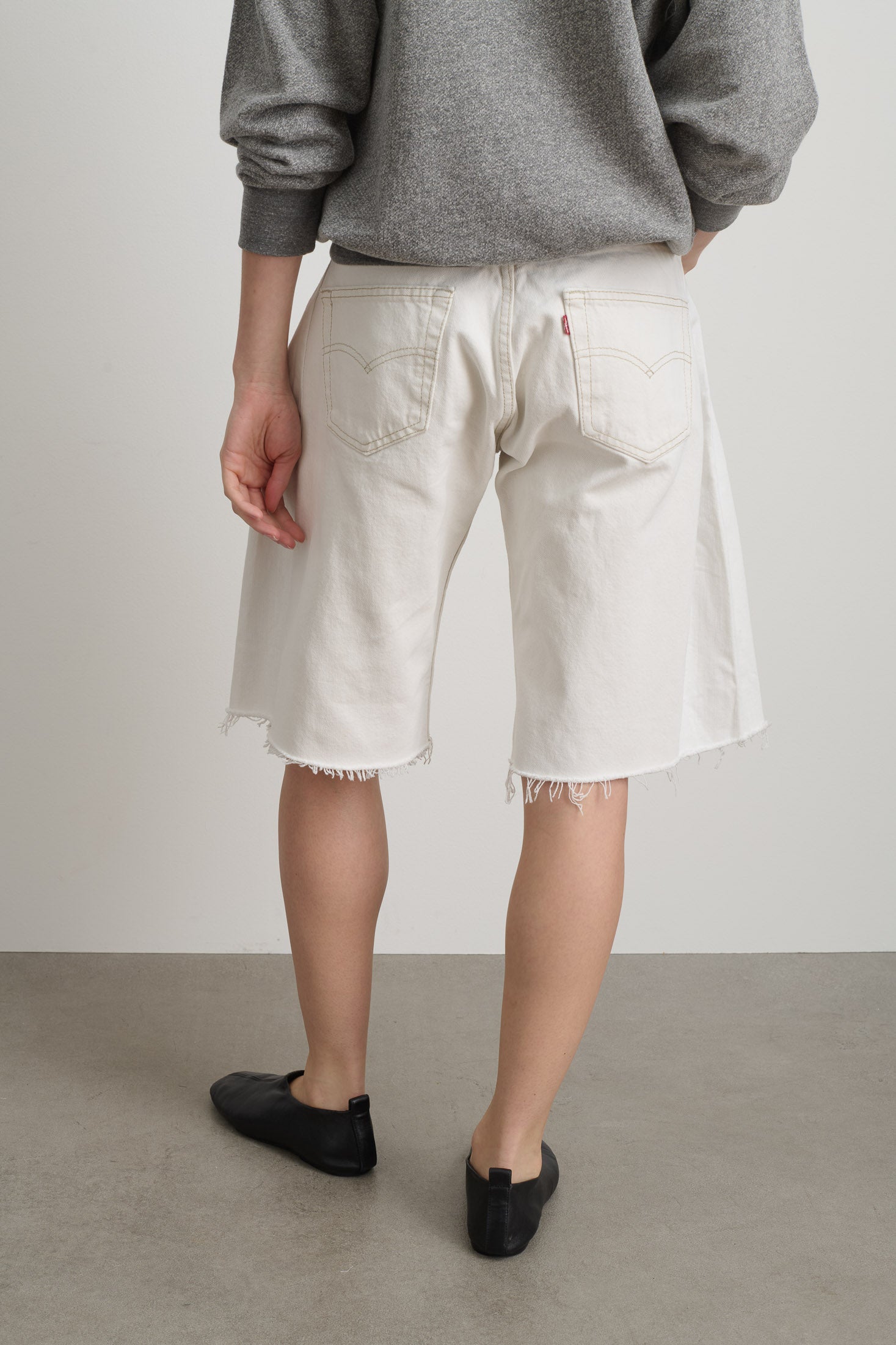 Vintage Lasso Jean Short Vintage White Hand Tatted Lace