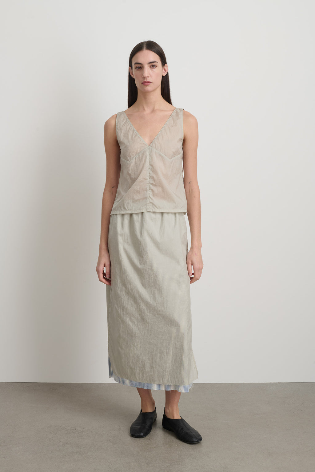 Slip Skirt Slate / Blue White Stripe