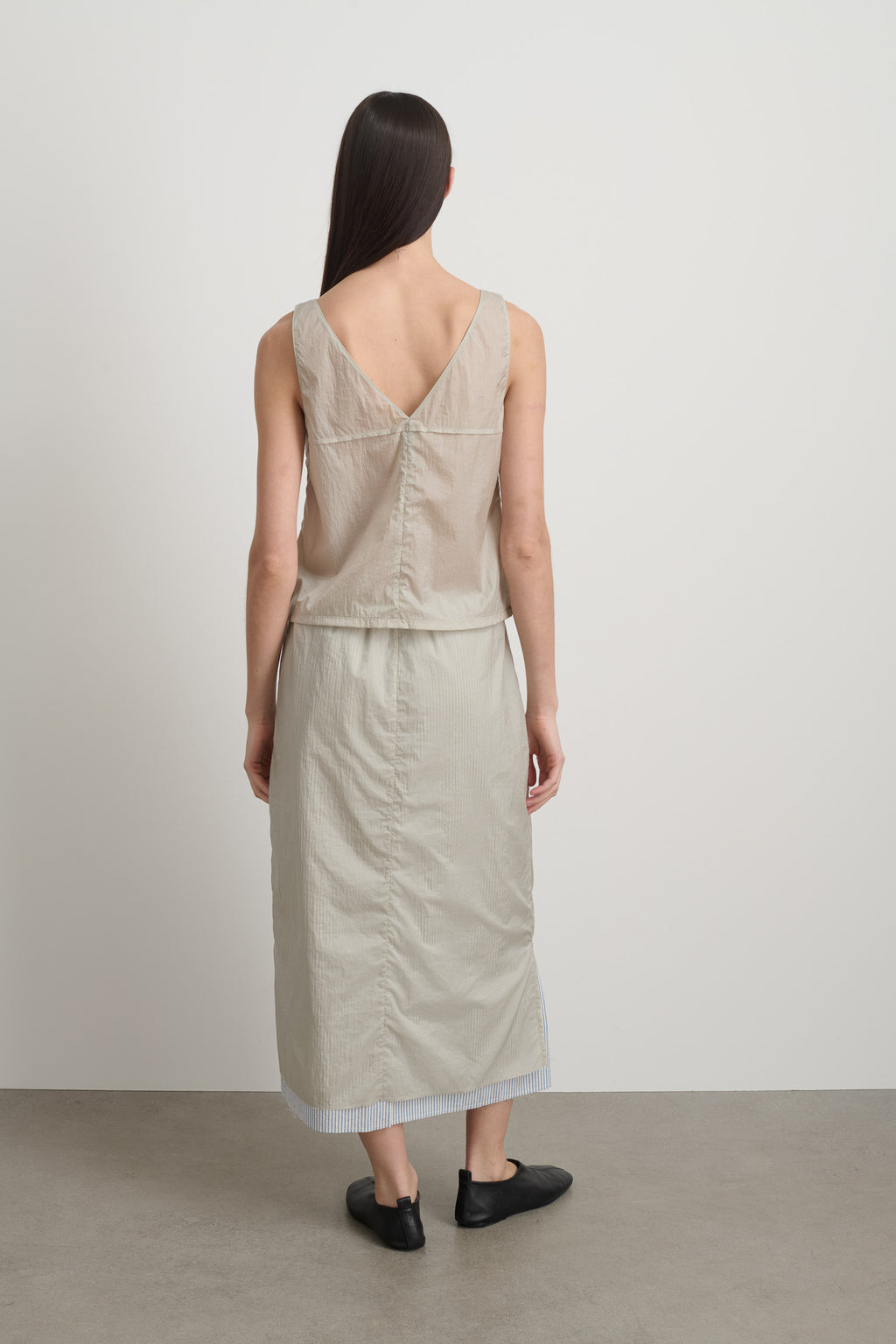 Slip Skirt Slate / Blue White Stripe
