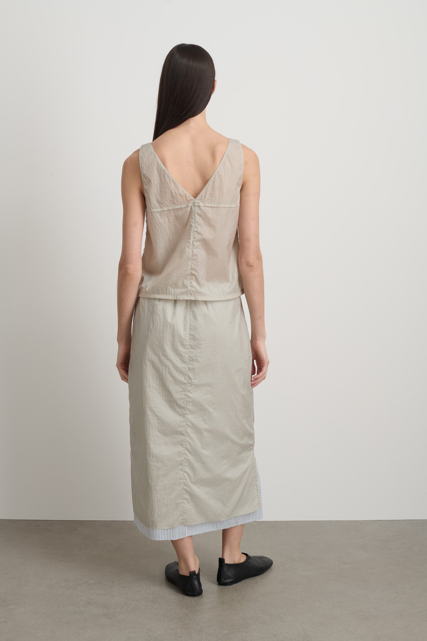 Slip Skirt Slate / Blue White Stripe