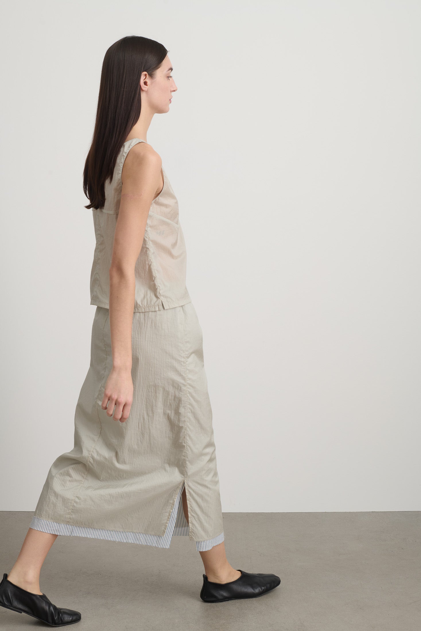 Slip Skirt Slate / Blue White Stripe