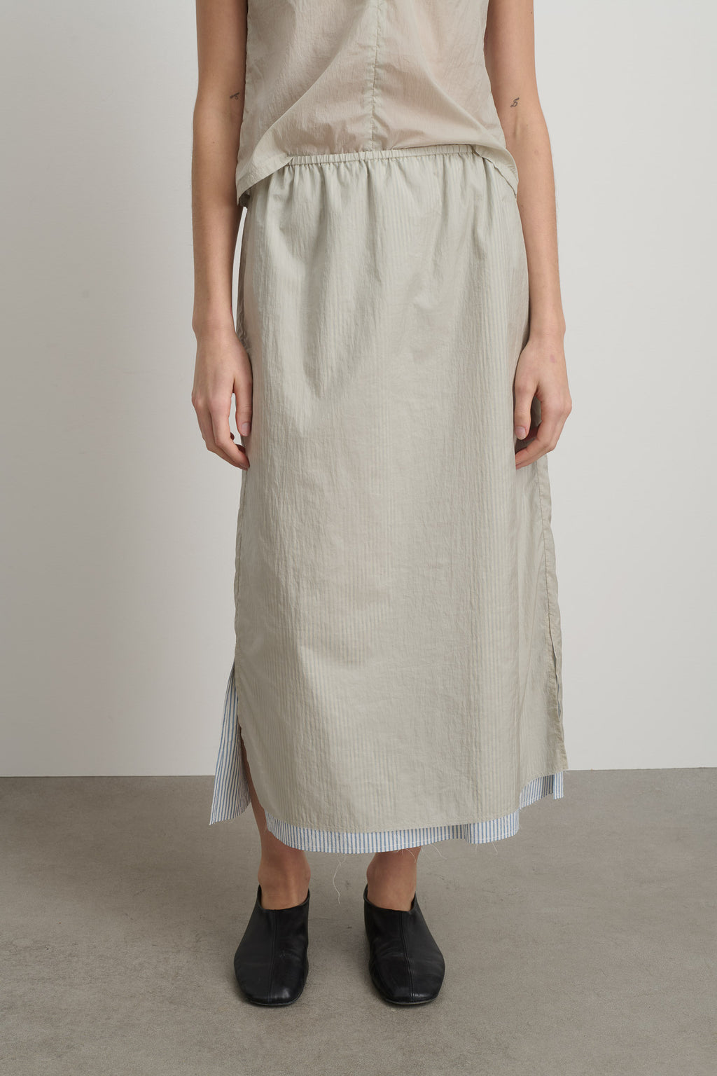 Slip Skirt Slate / Blue White Stripe