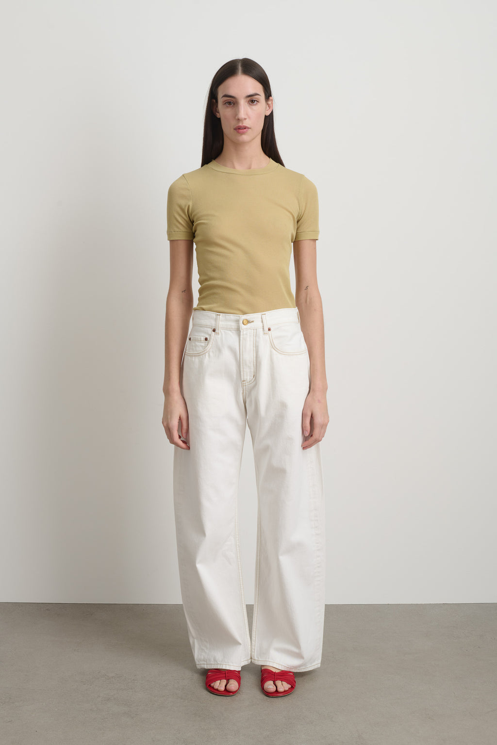 Floppy Jean Chalk White