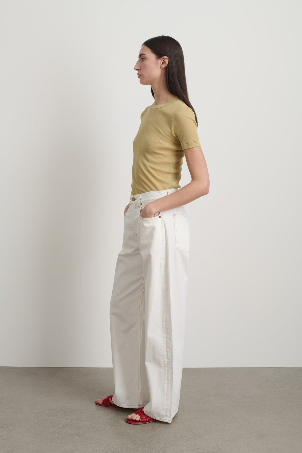 Floppy Jean Chalk White