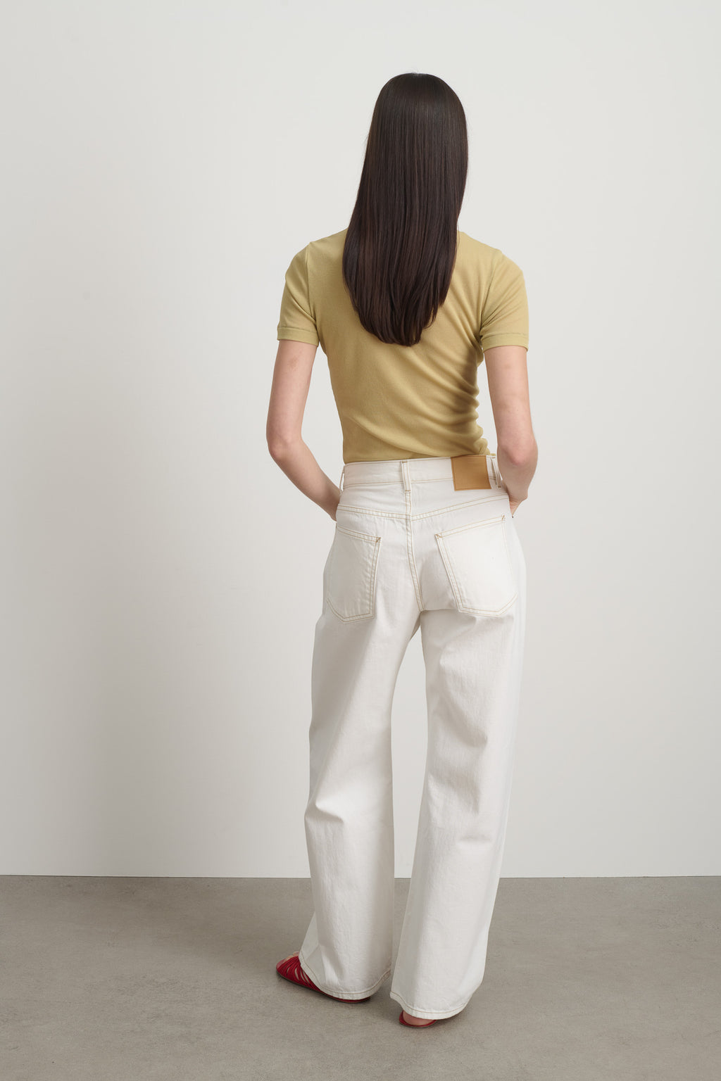 Floppy Jean Chalk White