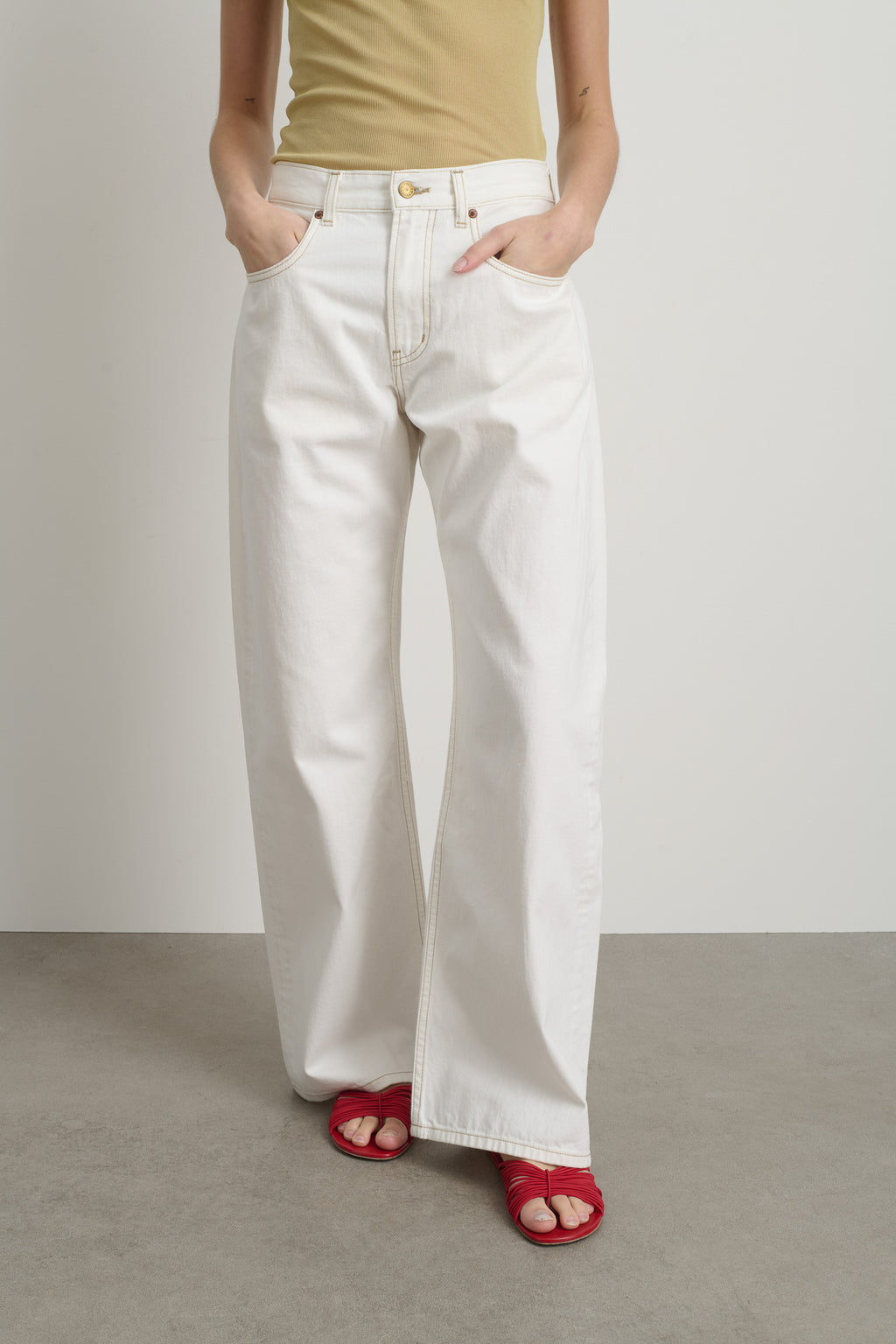 Floppy Jean Chalk White