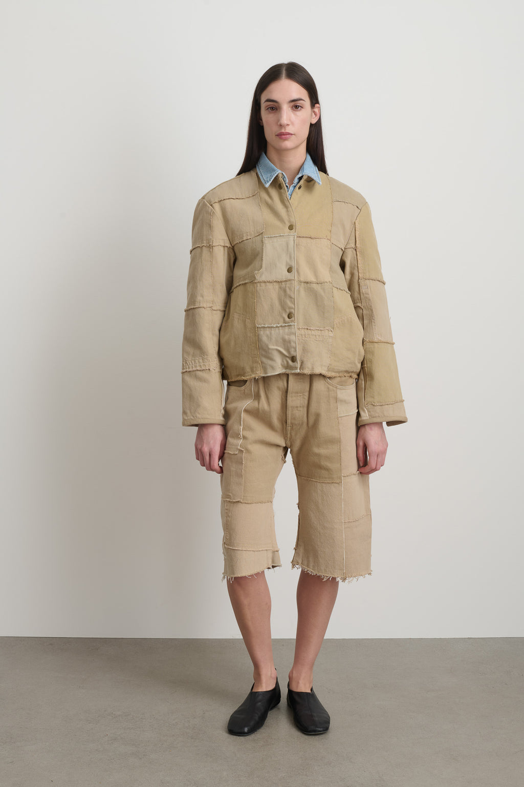 Madras Jacket Rework Vintage Khaki