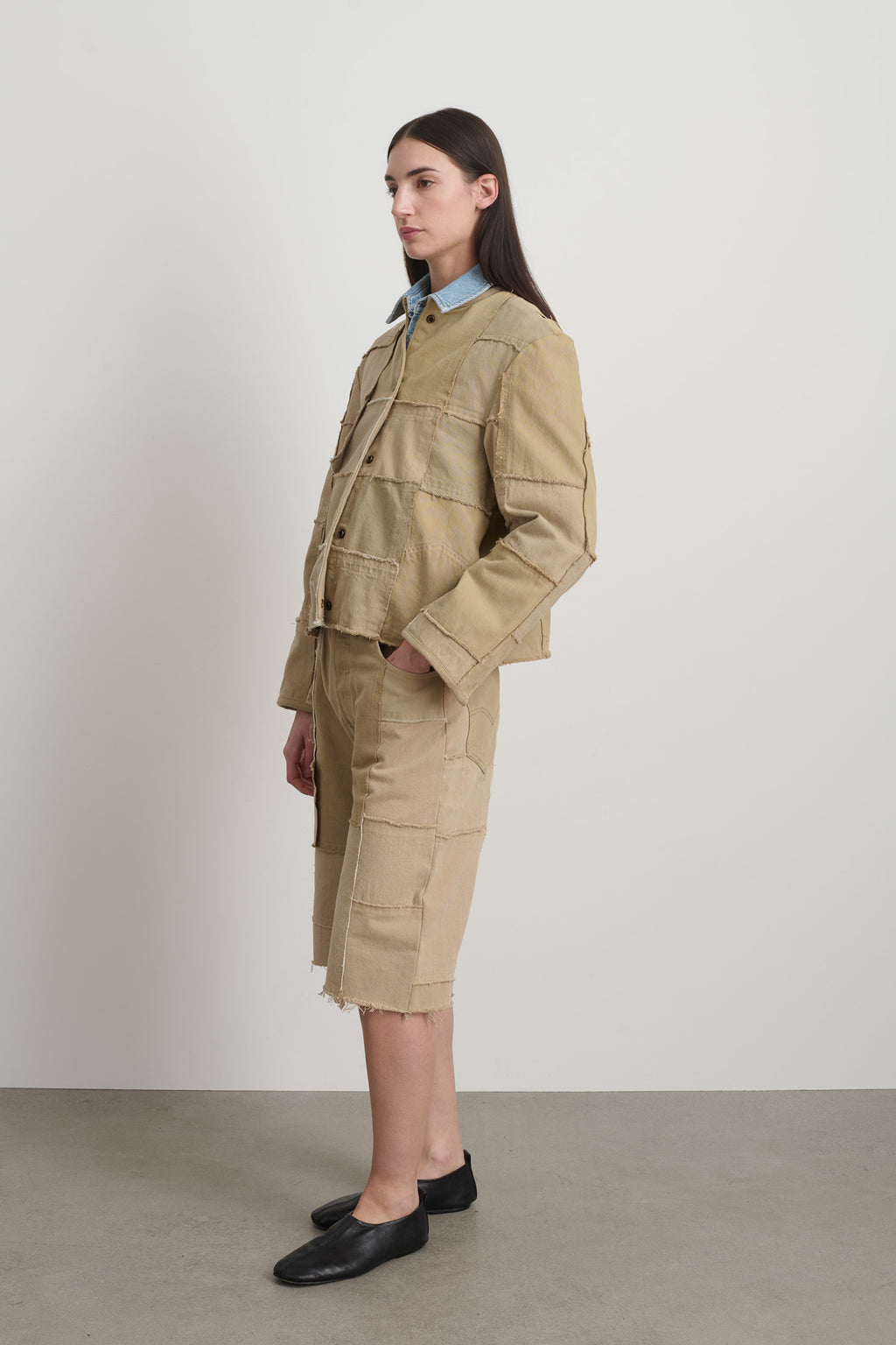 Madras Jacket Rework Vintage Khaki