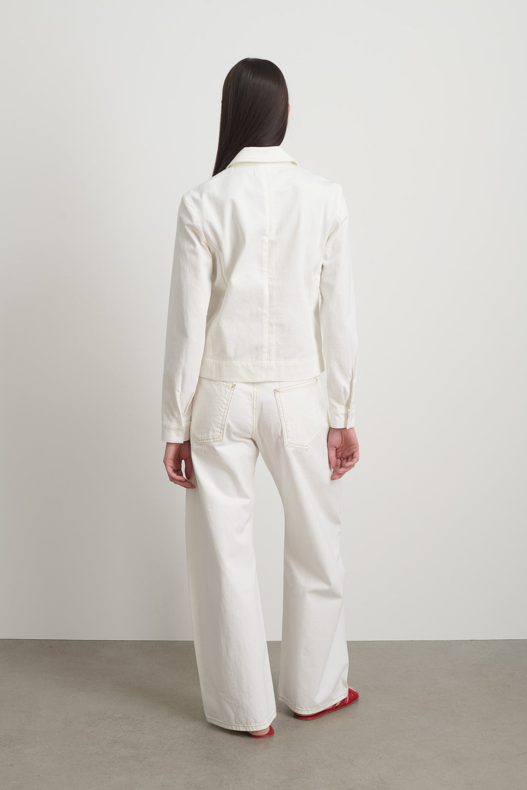 Denim Shirt Jacket Chalk White