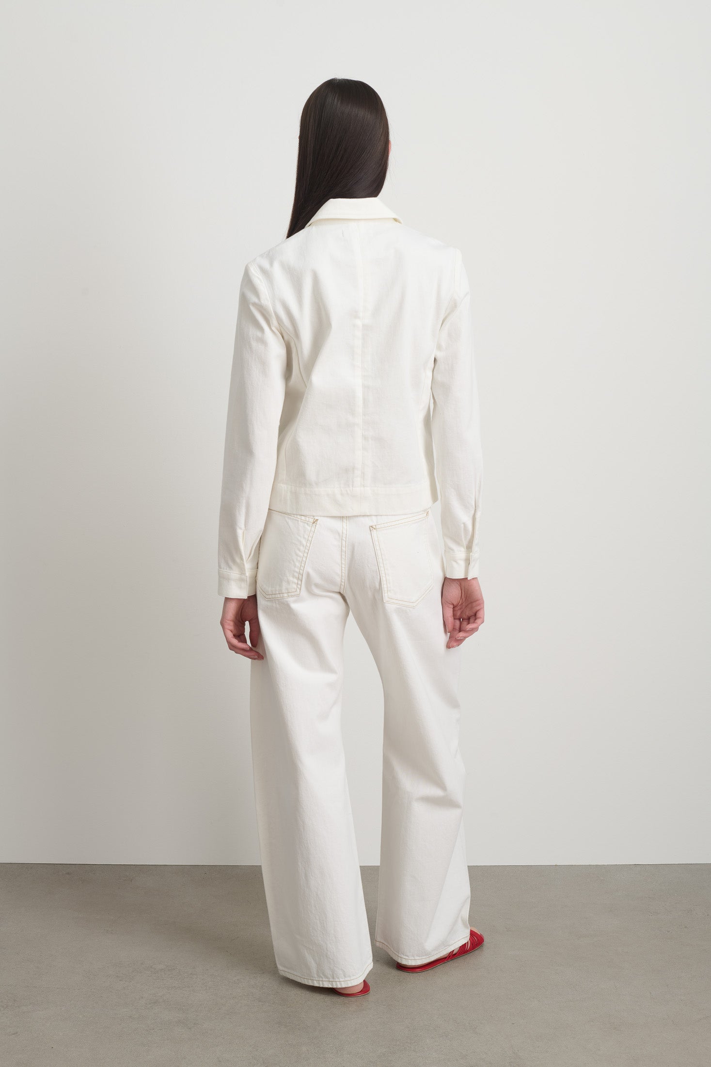 Denim Shirt Jacket Chalk White