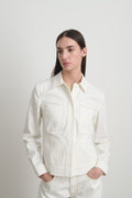 Denim Shirt Jacket Chalk White