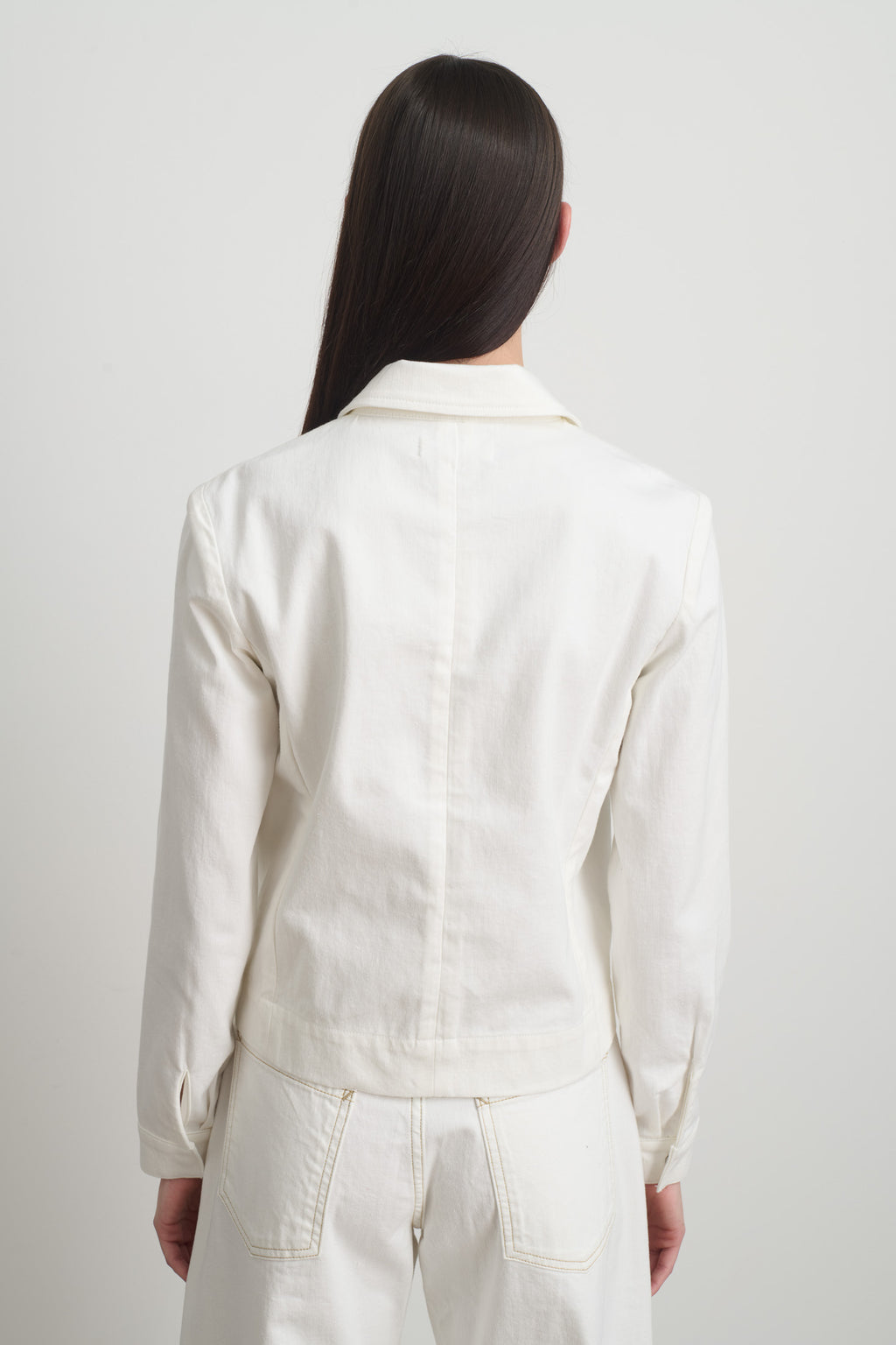 Denim Shirt Jacket Chalk White