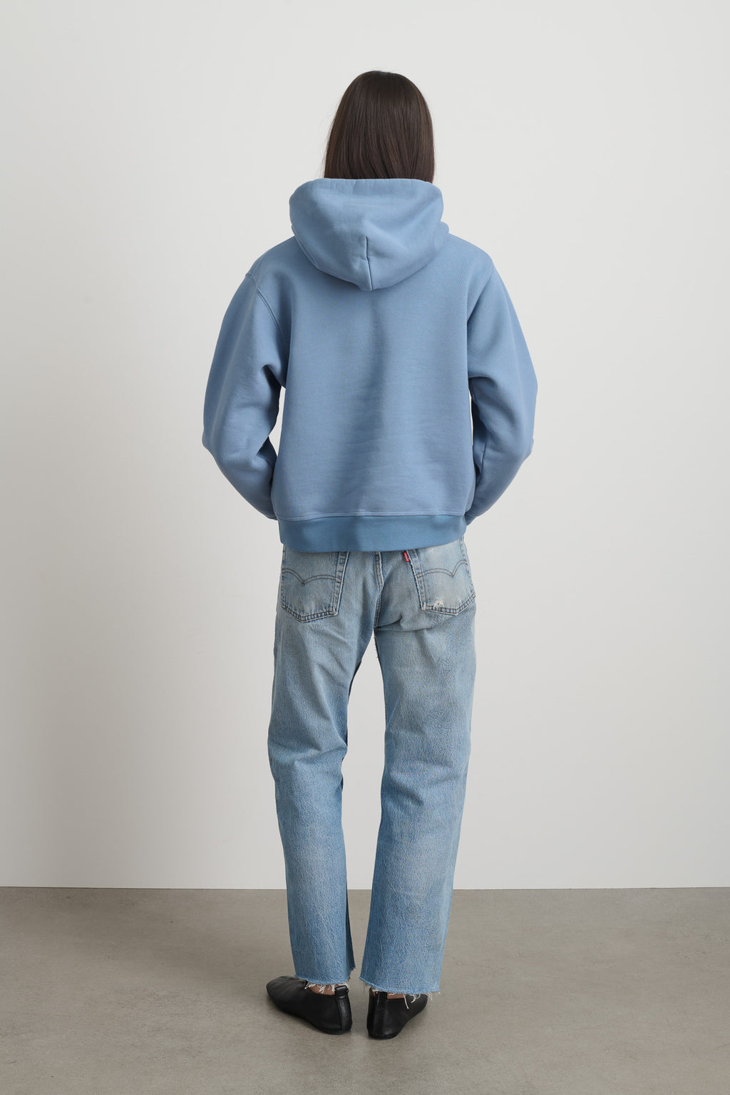 Hoodie Celery Chalk Blue Overdye