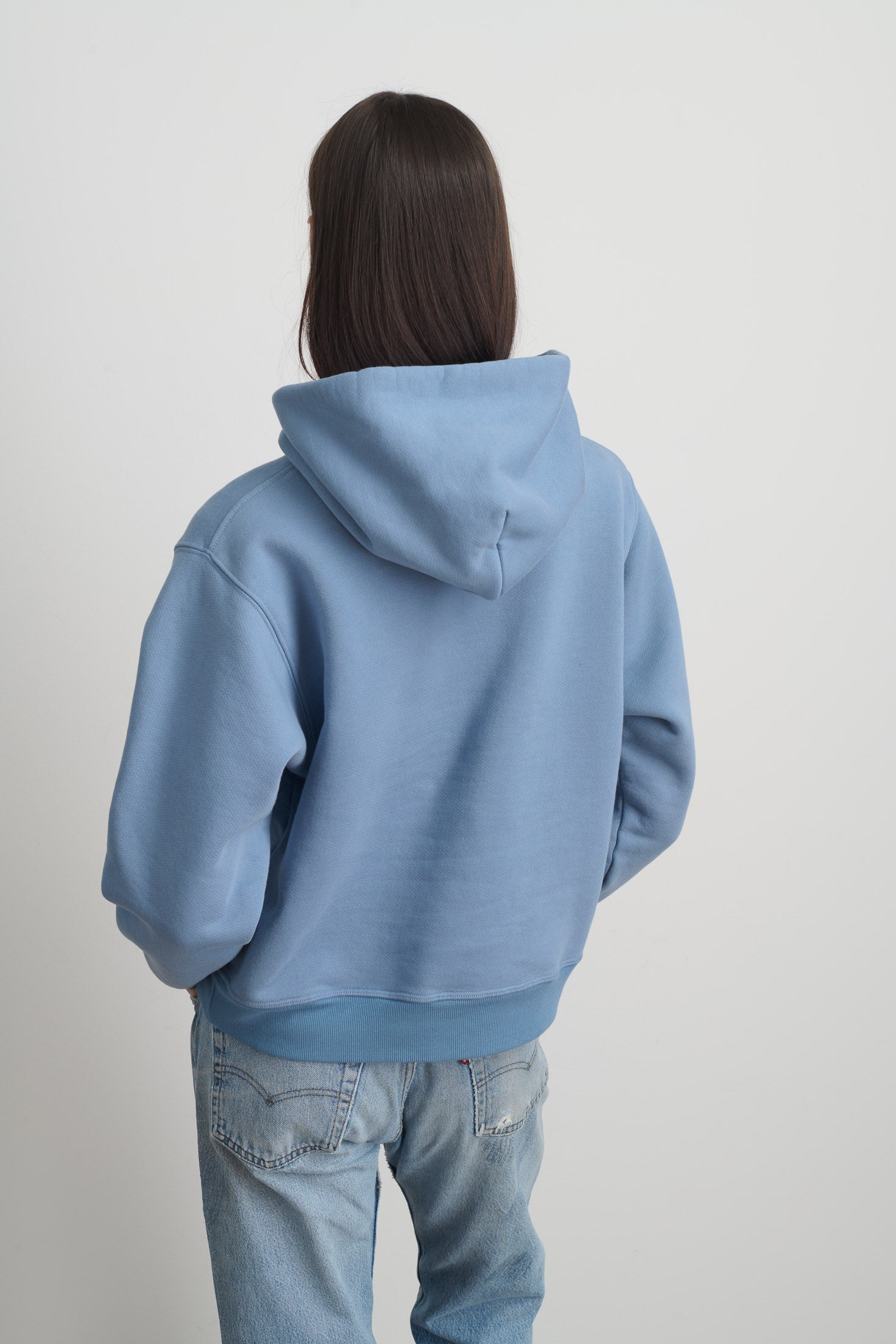 Hoodie Celery Chalk Blue Overdye