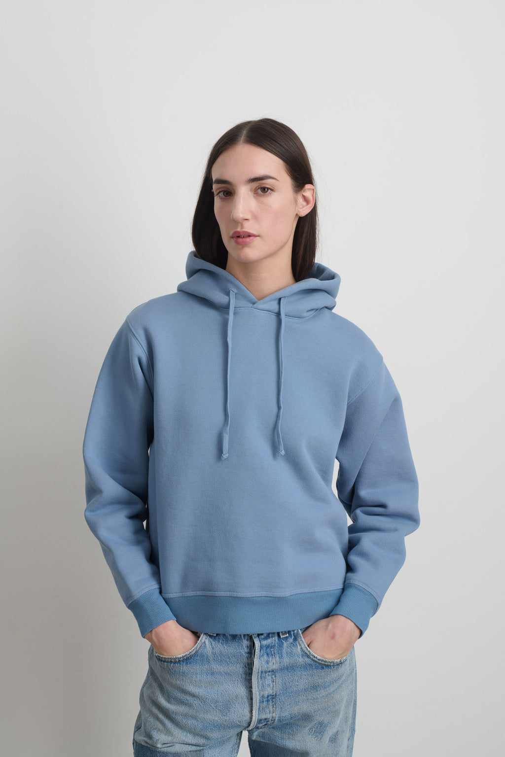 Hoodie Celery Chalk Blue Overdye
