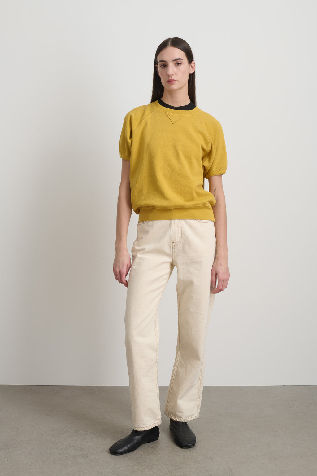 Short Sleeve Sweatshirt Marigold Overdye