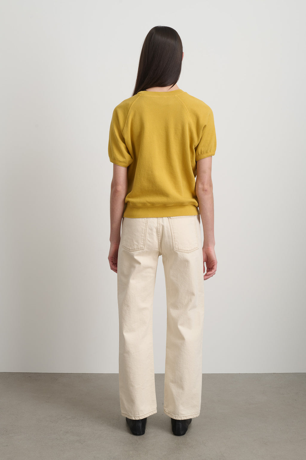 Short Sleeve Sweatshirt Marigold Overdye