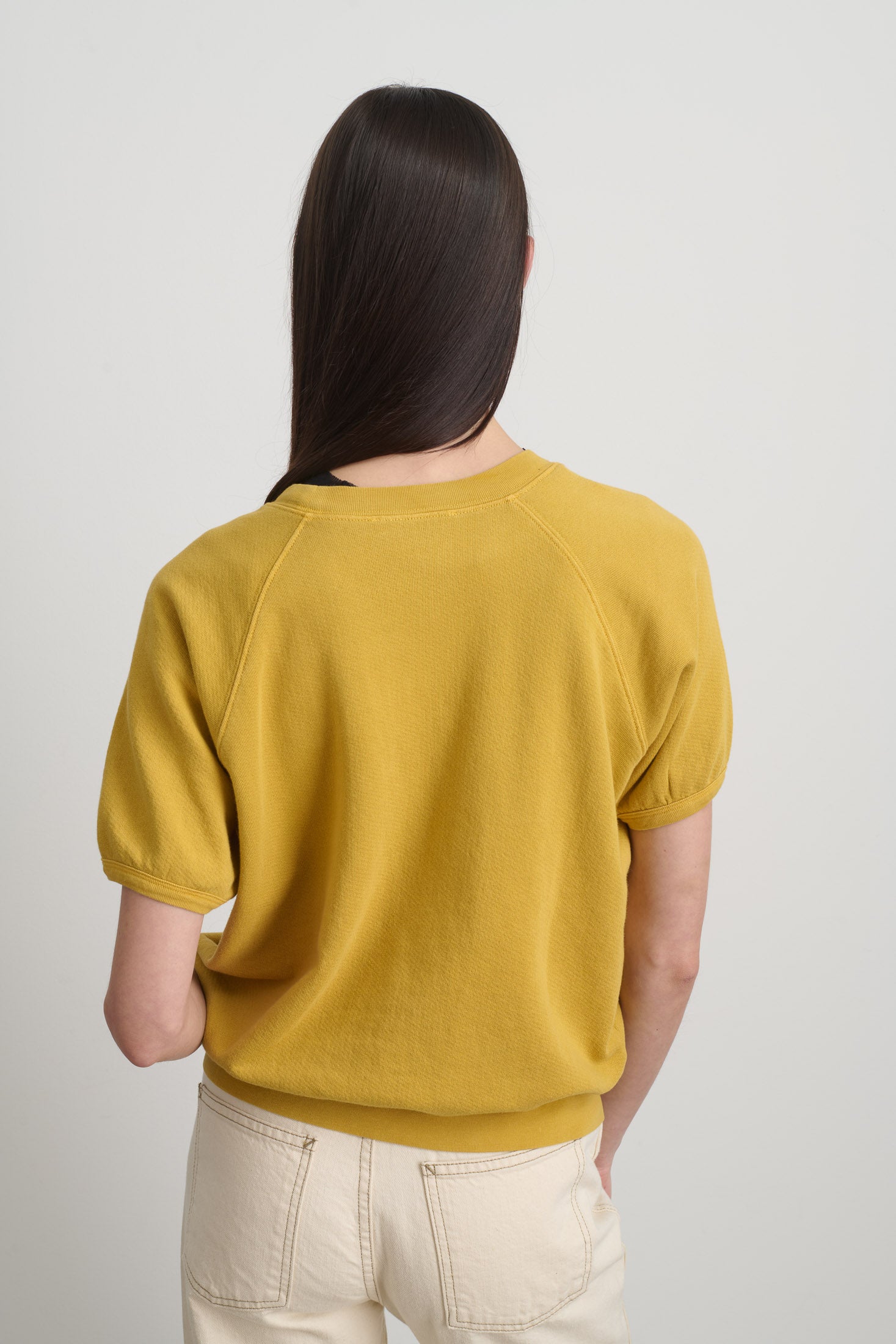 Short Sleeve Sweatshirt Marigold Overdye