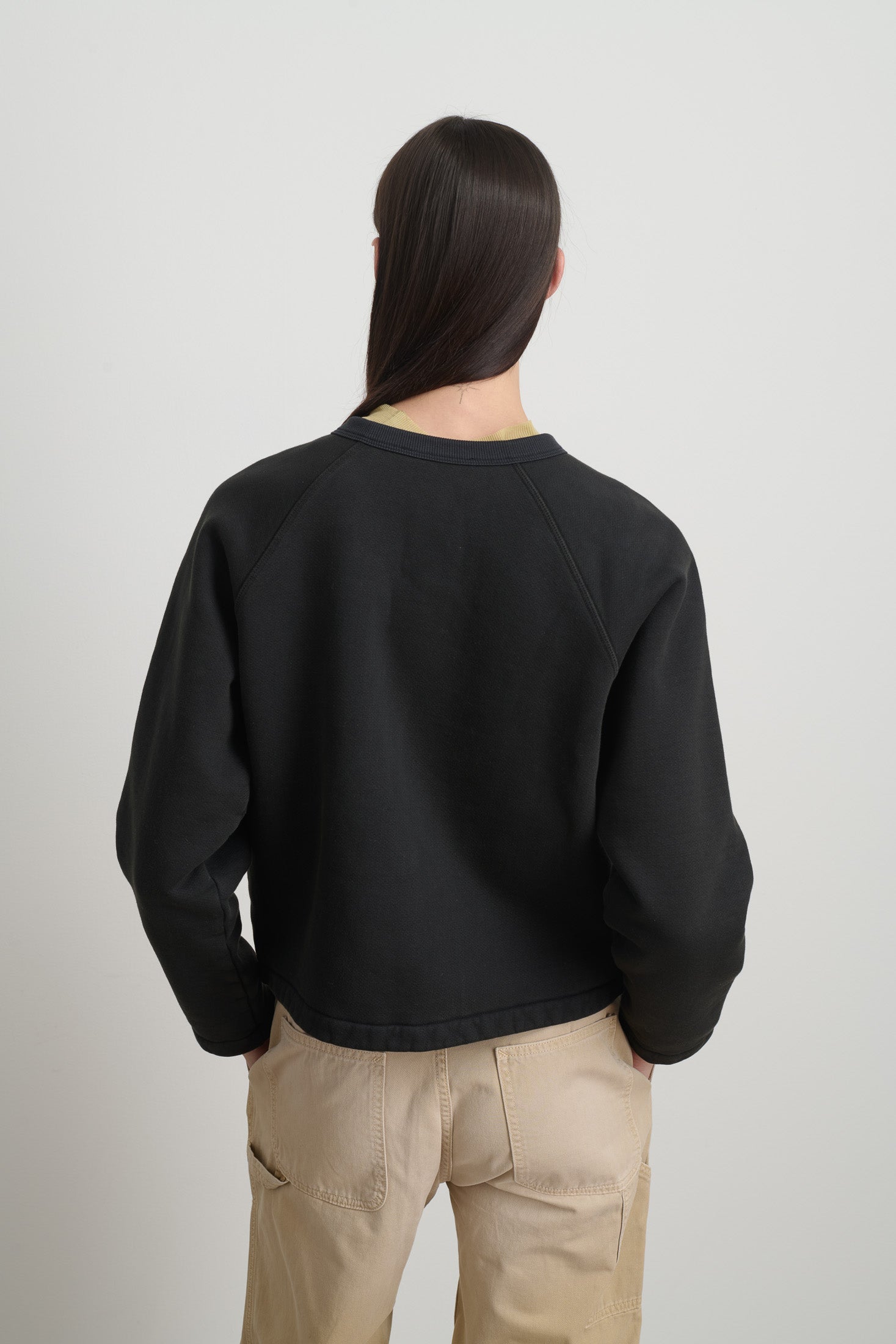 Snap Cardigan Faded Black Overdye