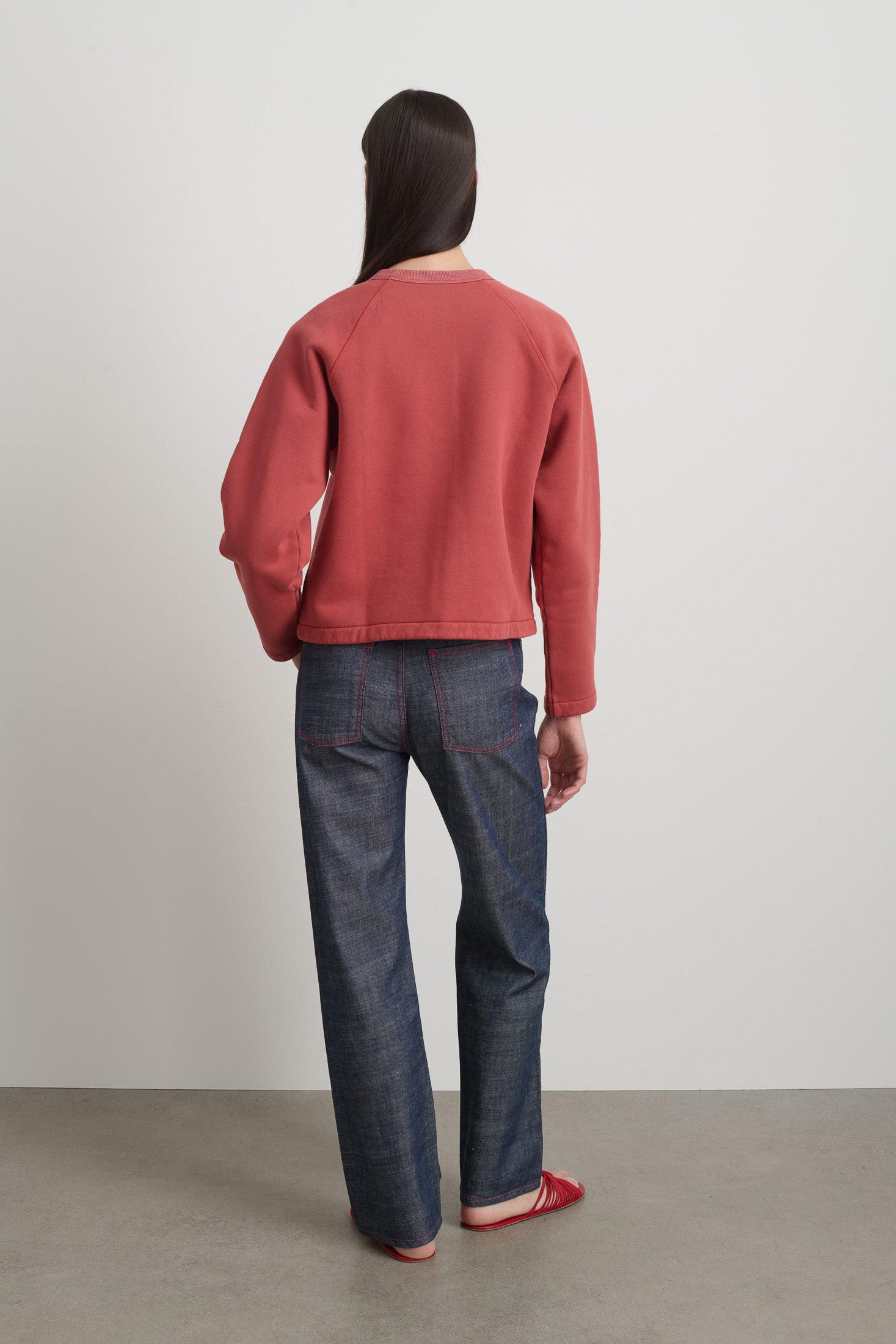 Snap Cardigan Faded Tomato Overdye