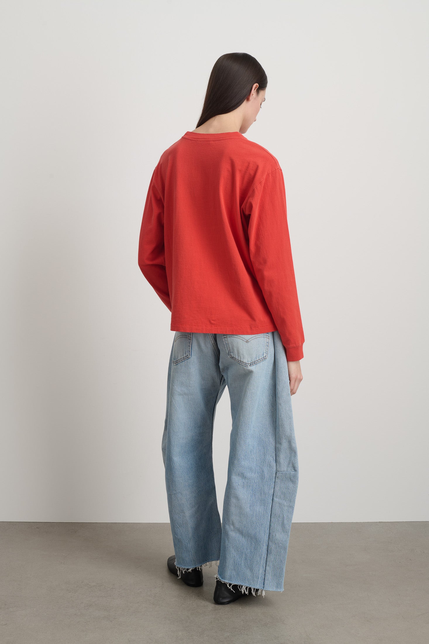 Long Sleeve Double Pocket Geranium Overdye