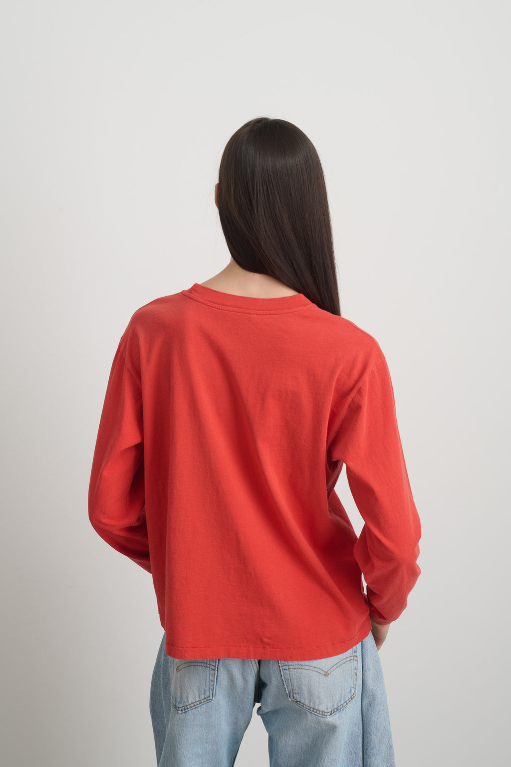 Long Sleeve Double Pocket Geranium Overdye
