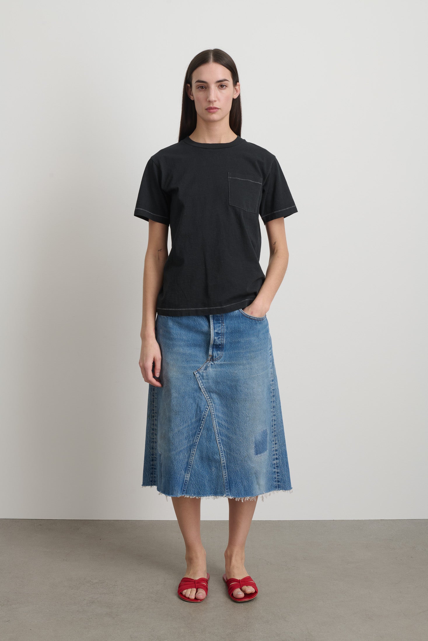 Pocket Tee Faded Black Overdye
