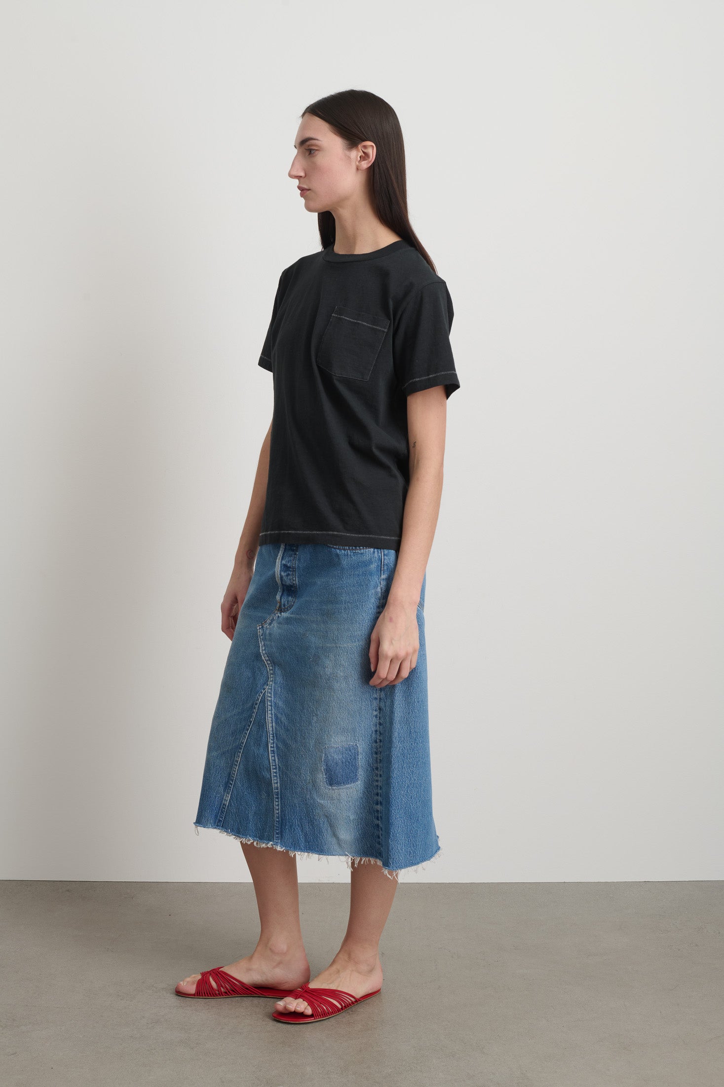 Pocket Tee Faded Black Overdye