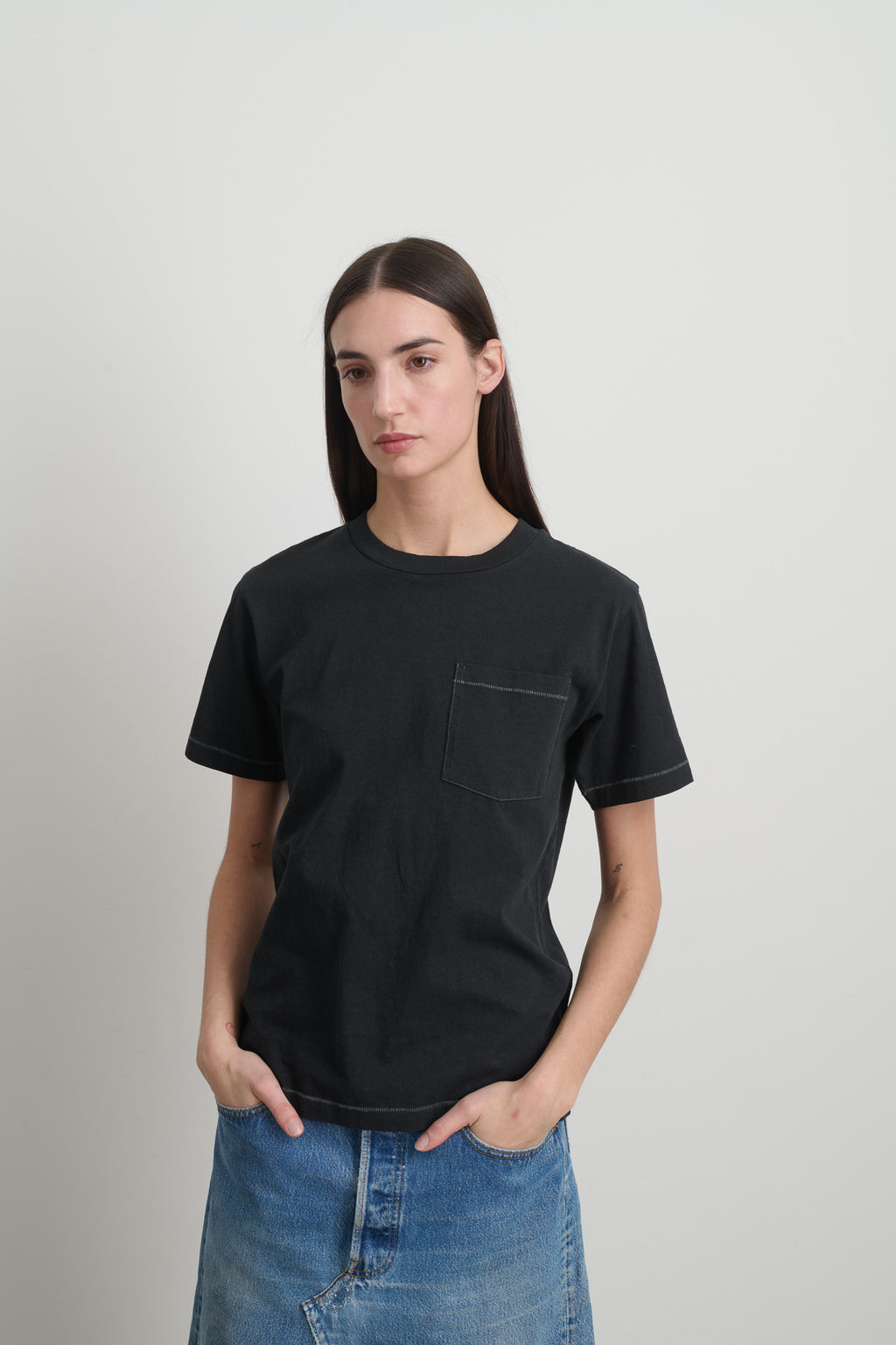 Pocket Tee Faded Black Overdye
