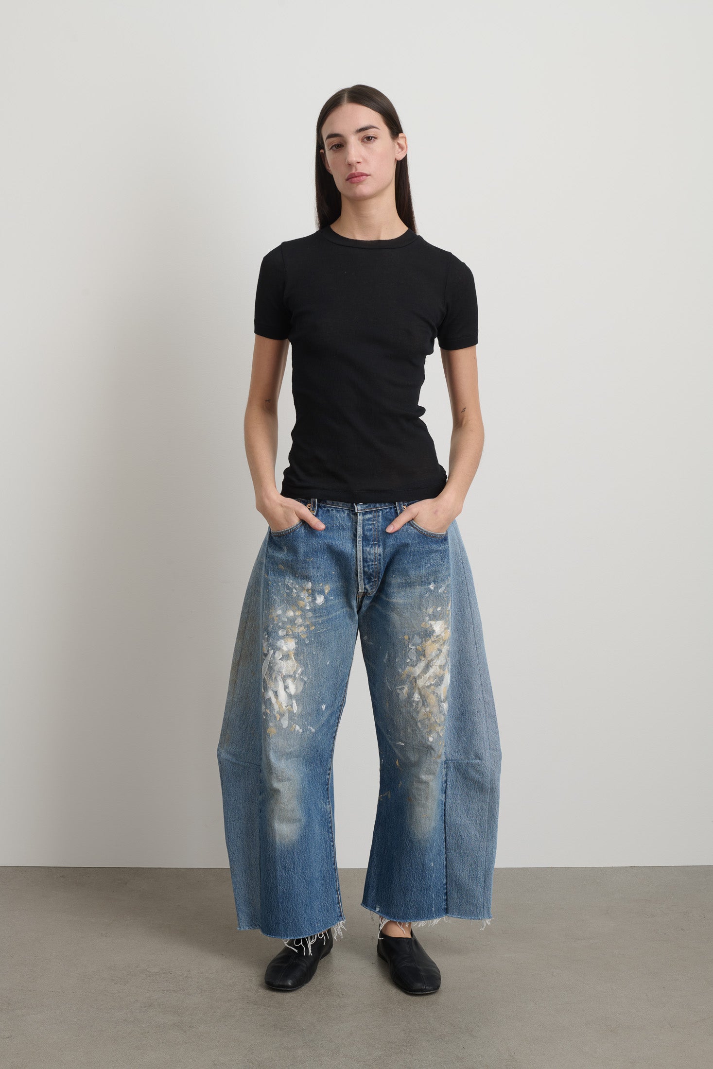 Vivien Rib Tee Black